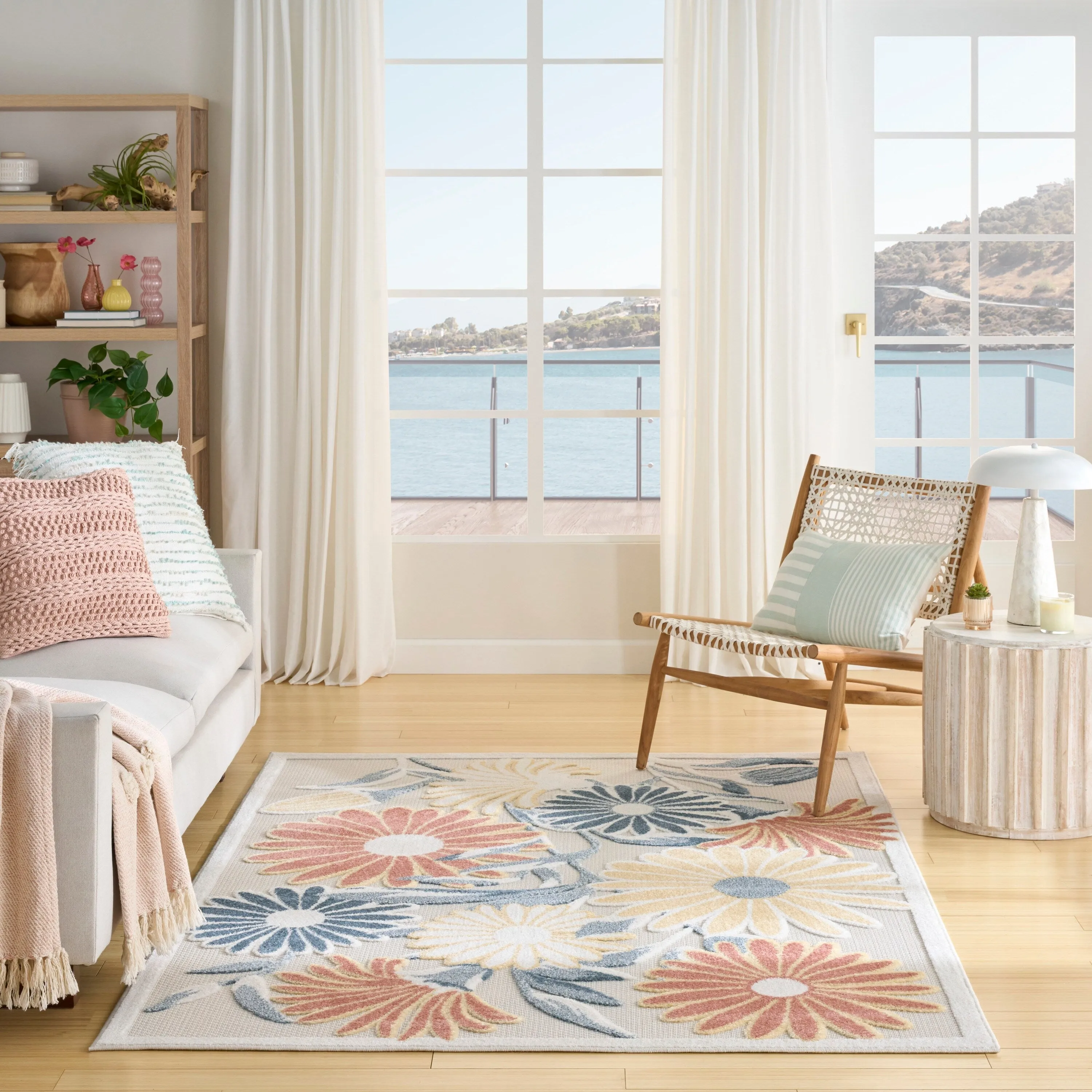 Nourison Aloha Indoor/Outdoor Floral Area Rug