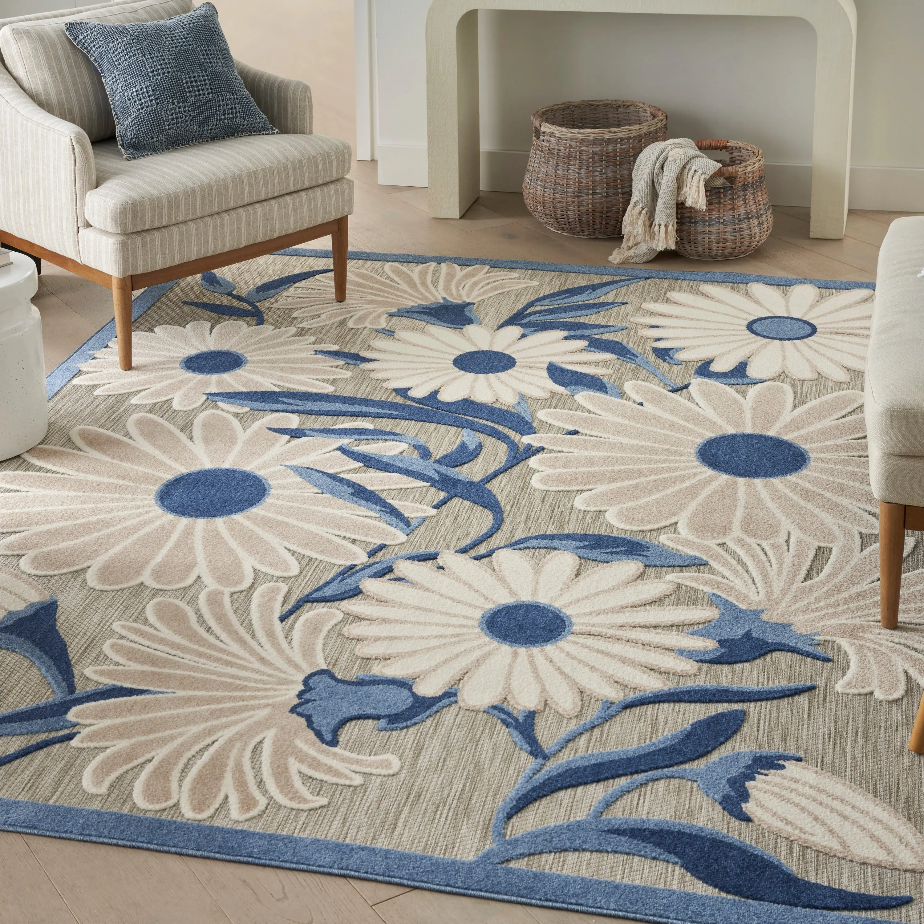 Nourison Aloha Indoor/Outdoor Floral Area Rug