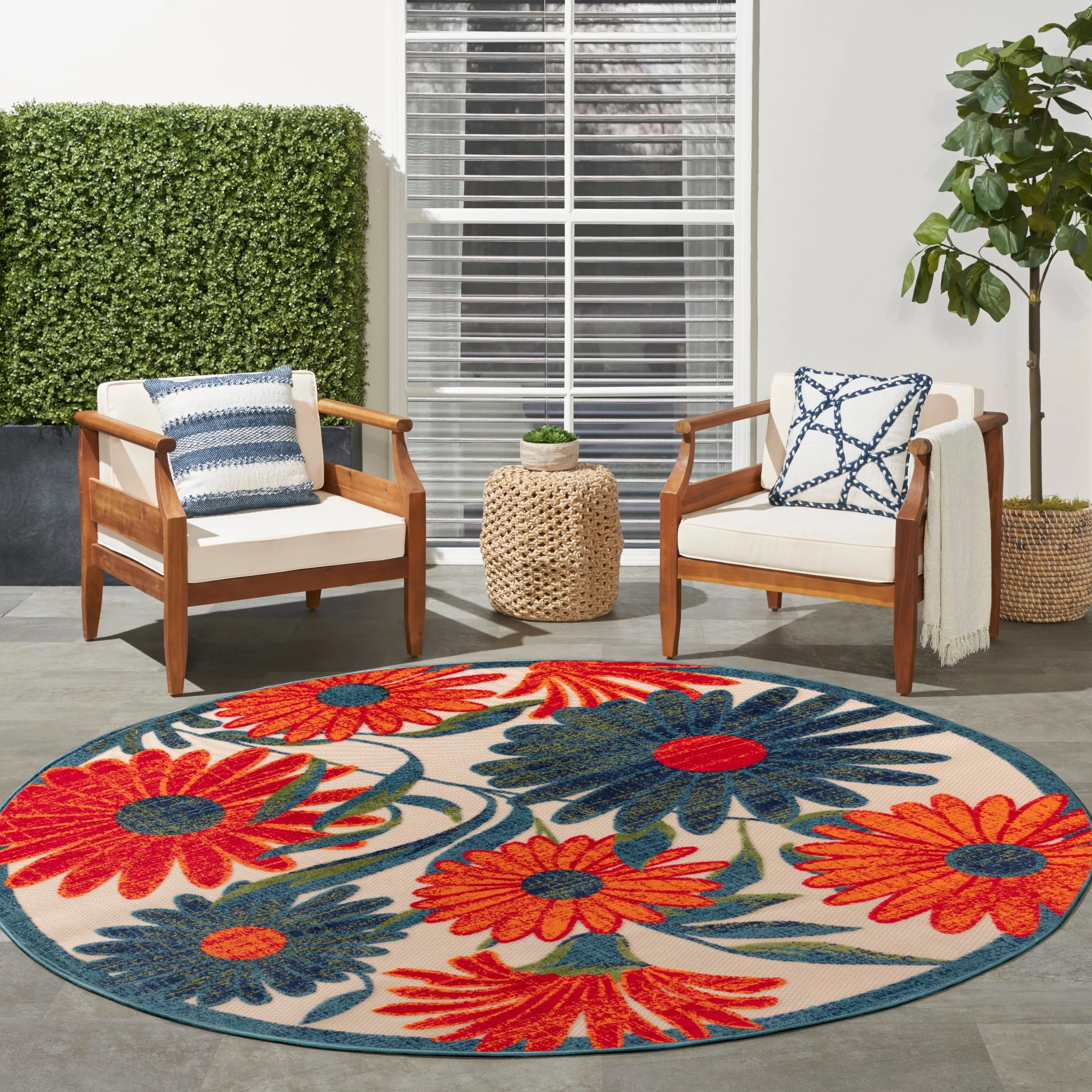 Nourison Aloha Indoor/Outdoor Floral Area Rug