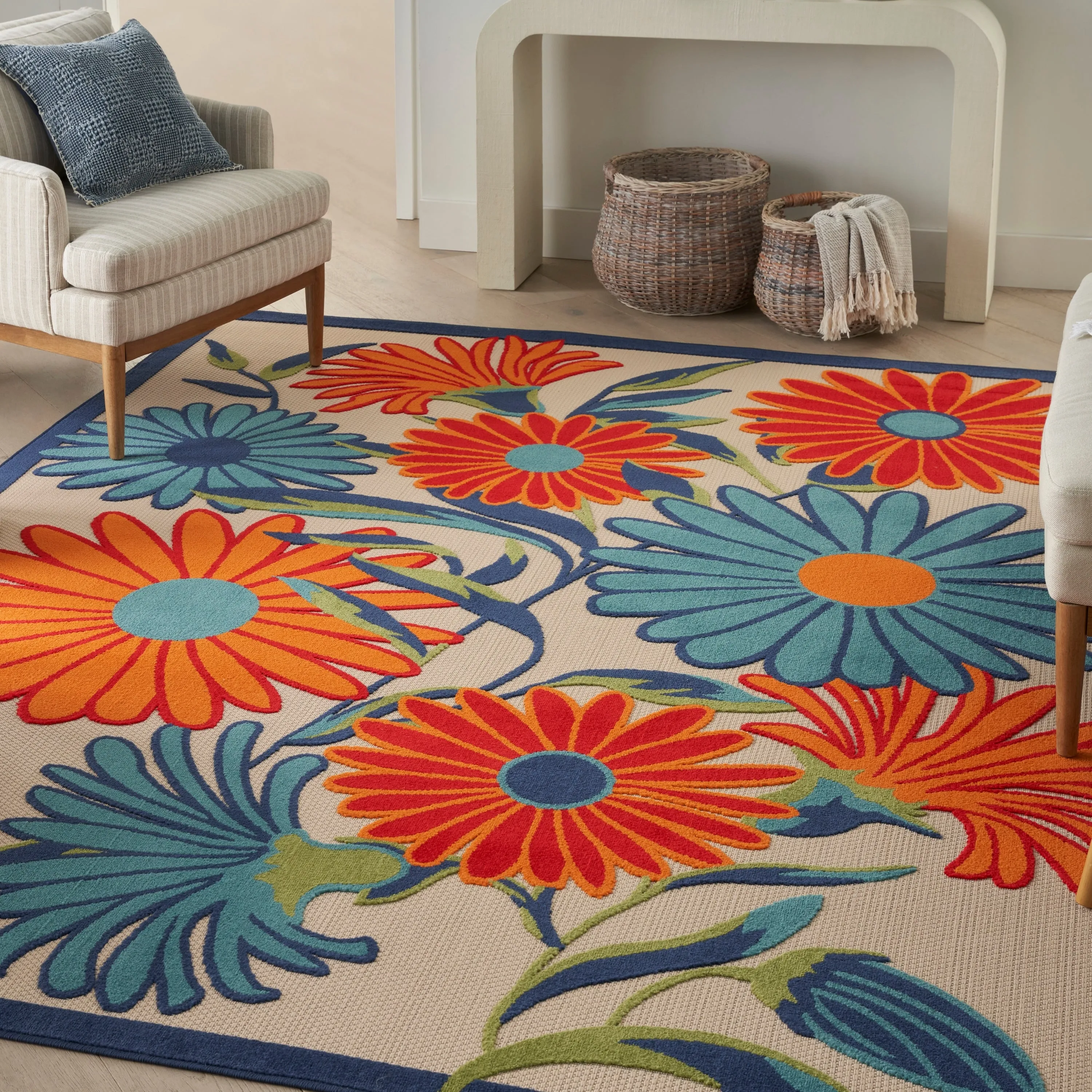Nourison Aloha Indoor/Outdoor Floral Area Rug