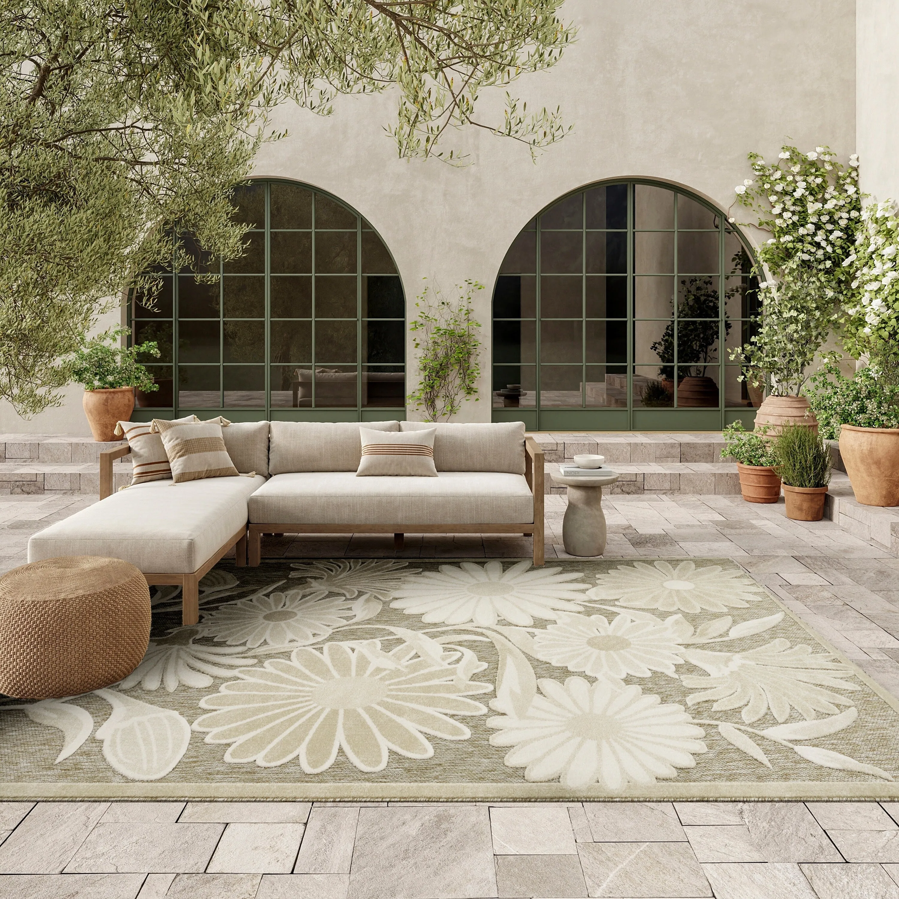Nourison Aloha Indoor/Outdoor Floral Area Rug