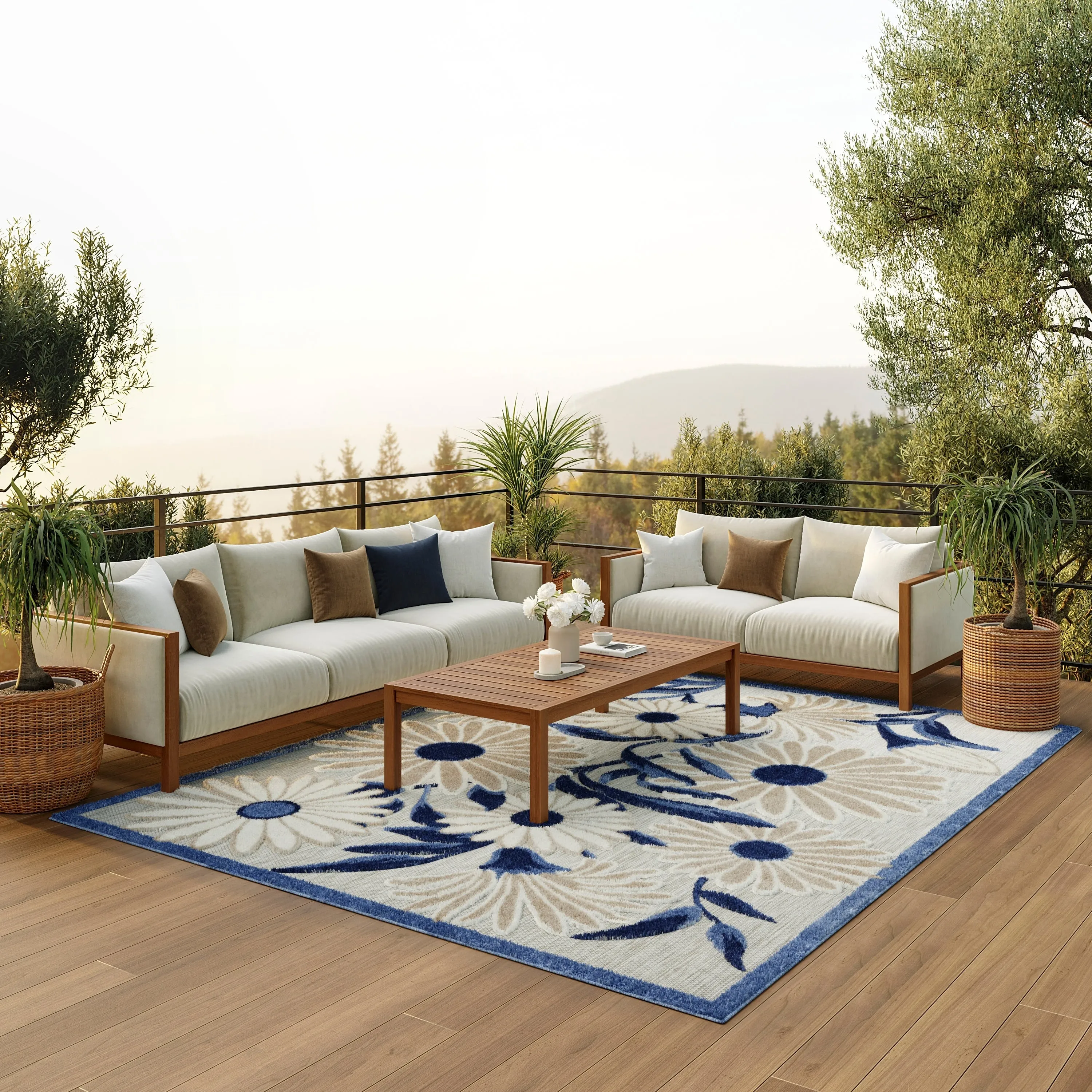 Nourison Aloha Indoor/Outdoor Floral Area Rug