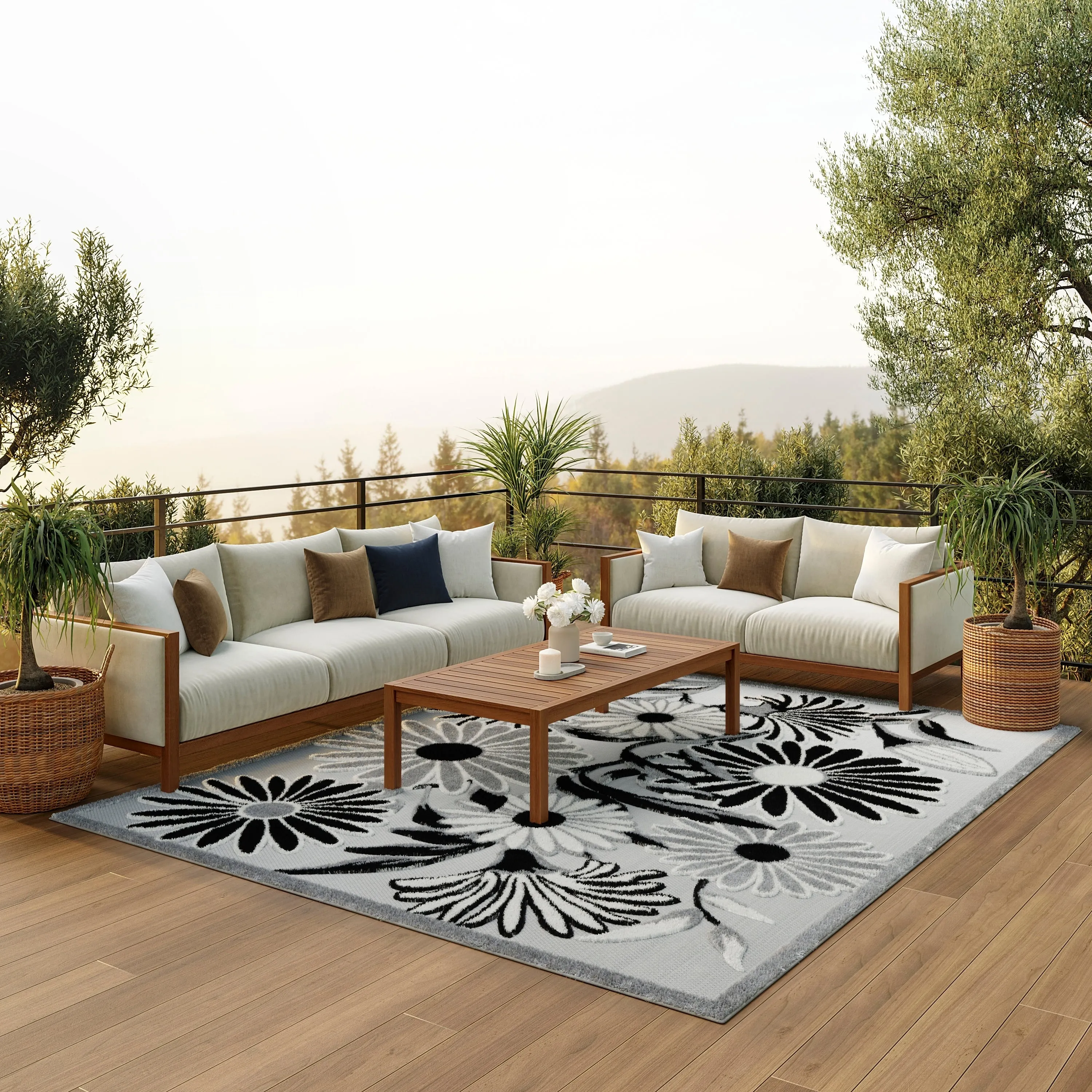 Nourison Aloha Indoor/Outdoor Floral Area Rug