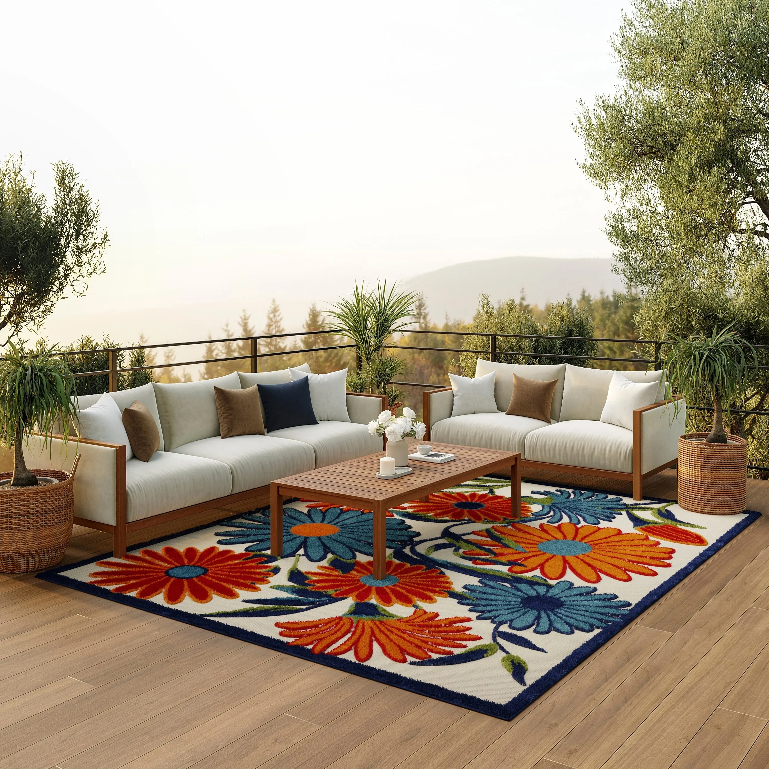 Nourison Aloha Indoor/Outdoor Floral Area Rug