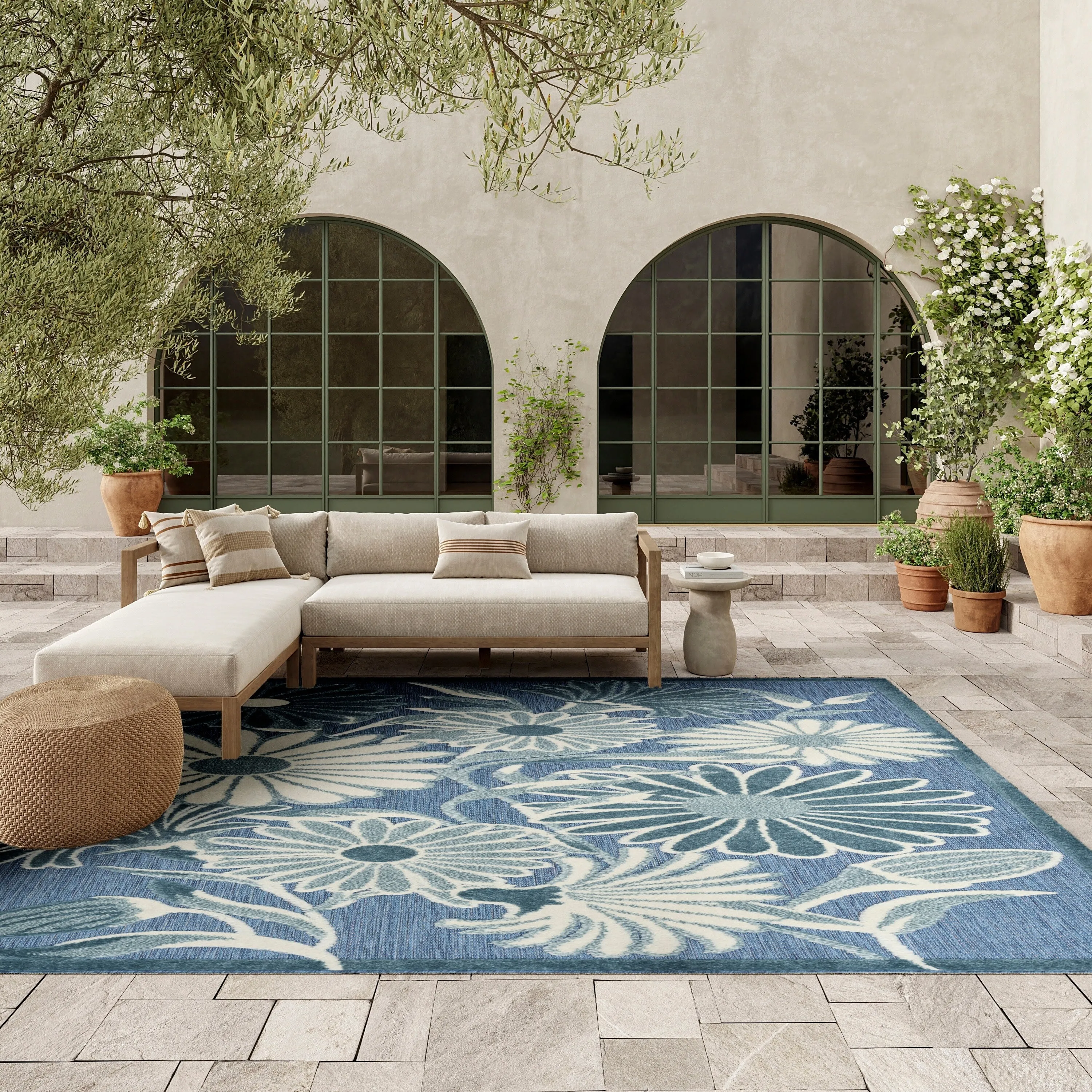 Nourison Aloha Indoor/Outdoor Floral Area Rug