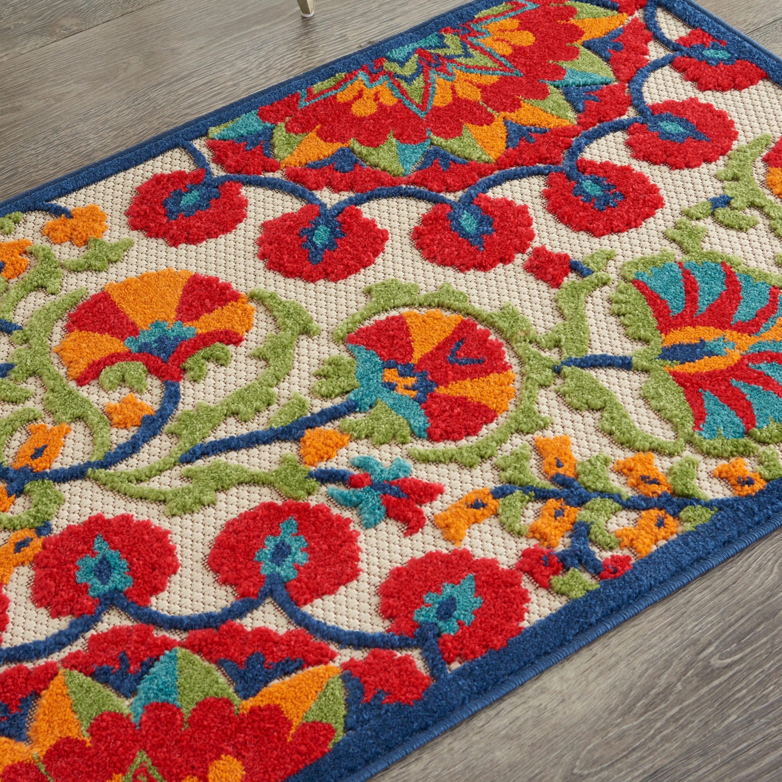 Nourison Aloha Modern Multicolor Floral Botanical Area Rug