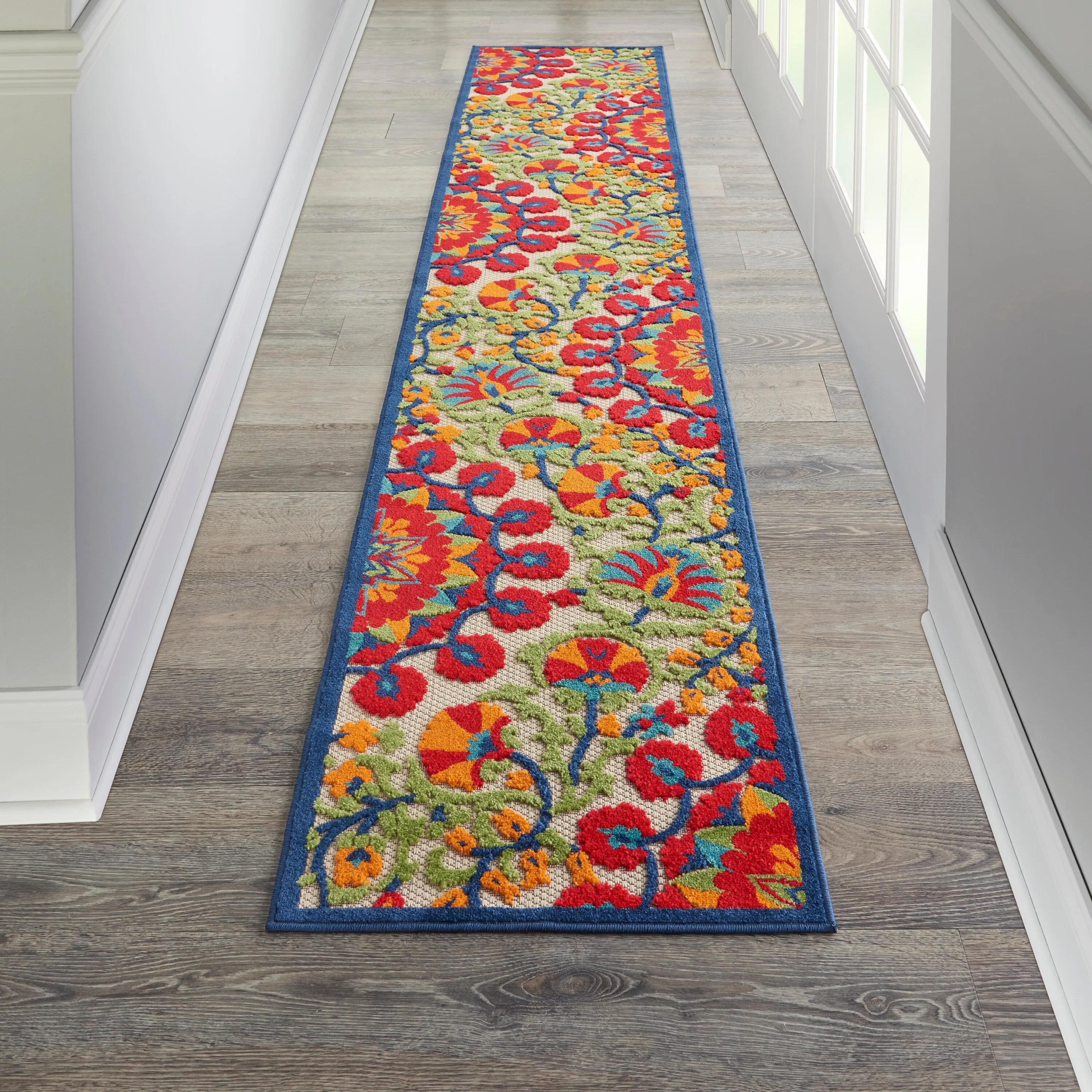 Nourison Aloha Modern Multicolor Floral Botanical Area Rug