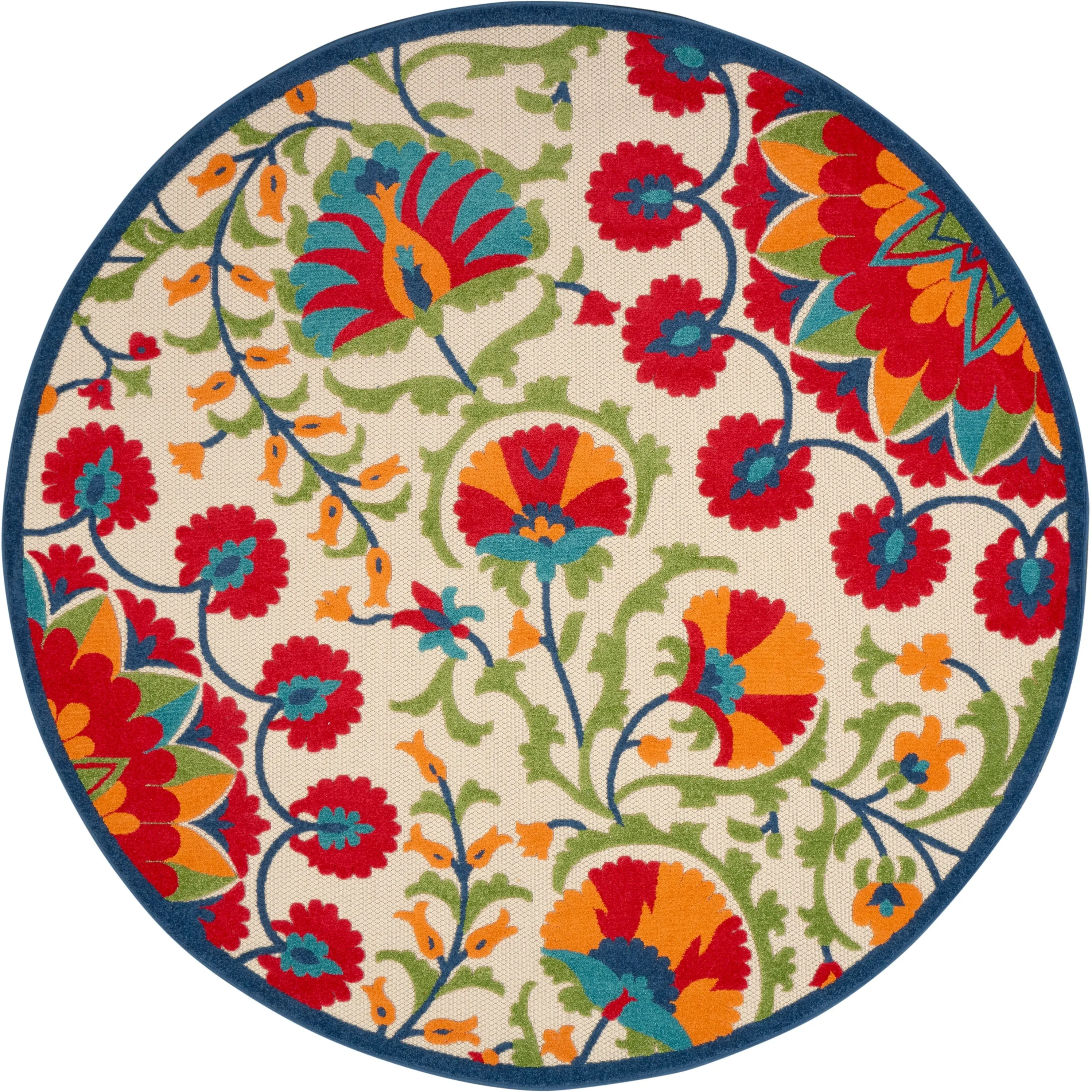 Nourison Aloha Modern Multicolor Floral Botanical Area Rug