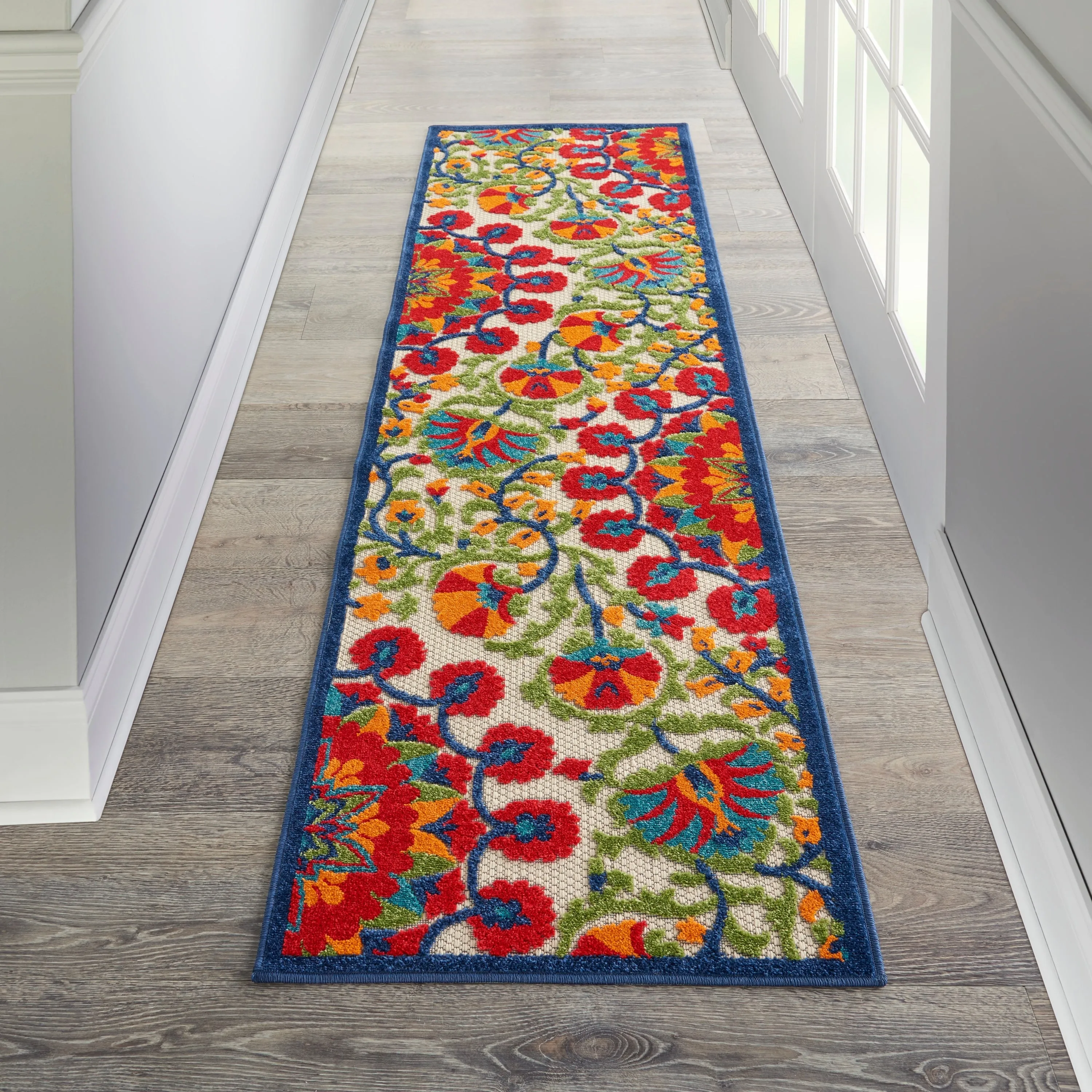 Nourison Aloha Modern Multicolor Floral Botanical Area Rug