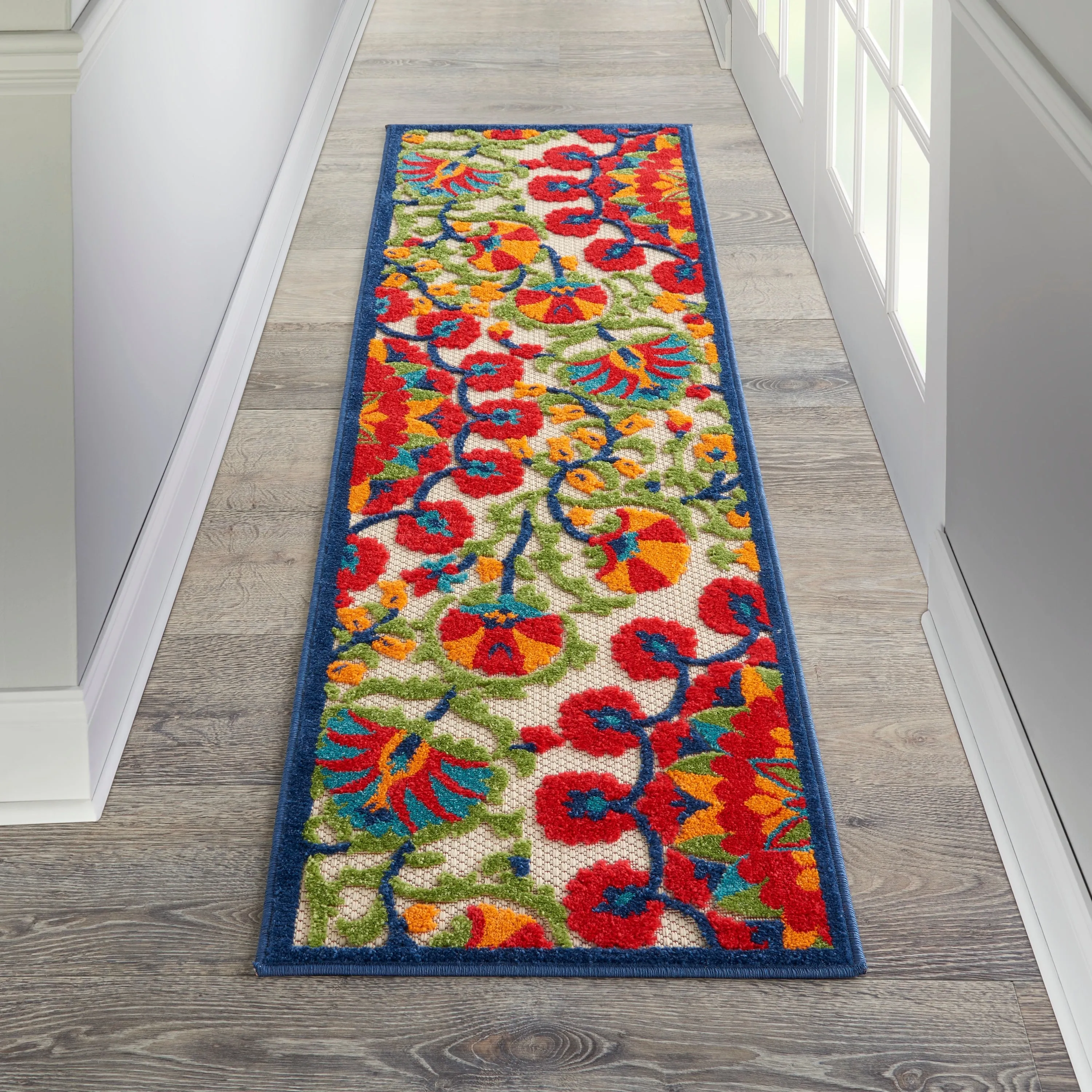Nourison Aloha Modern Multicolor Floral Botanical Area Rug