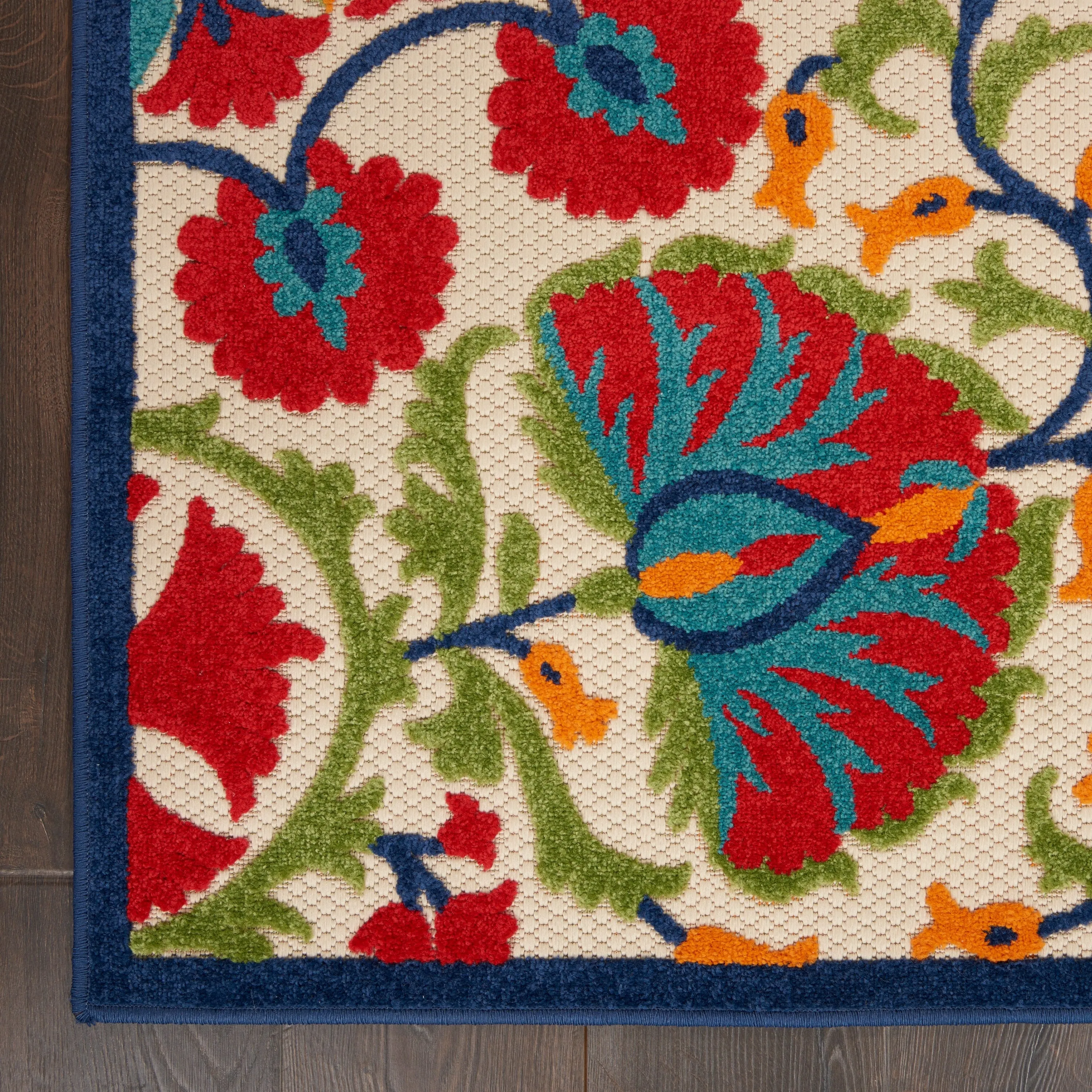 Nourison Aloha Modern Multicolor Floral Botanical Area Rug