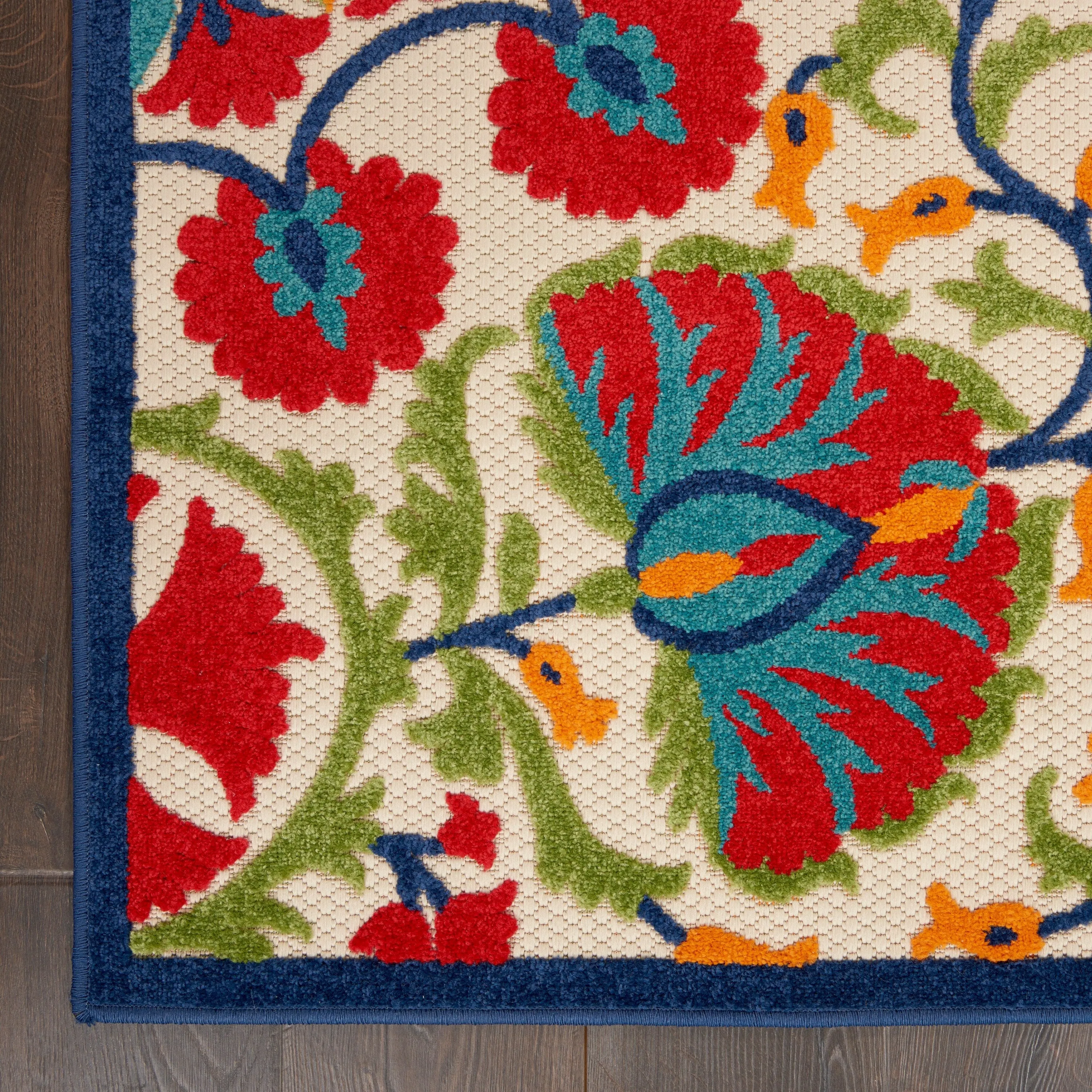 Nourison Aloha Modern Multicolor Floral Botanical Area Rug