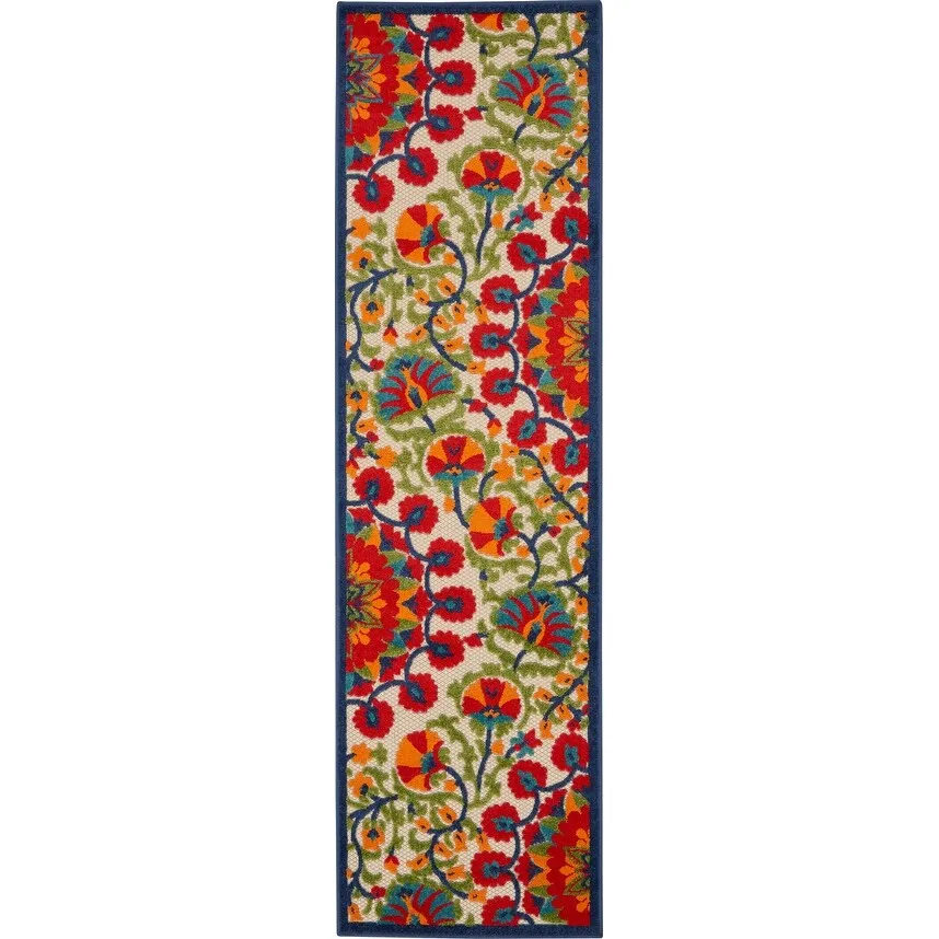 Nourison Aloha Modern Multicolor Floral Botanical Area Rug