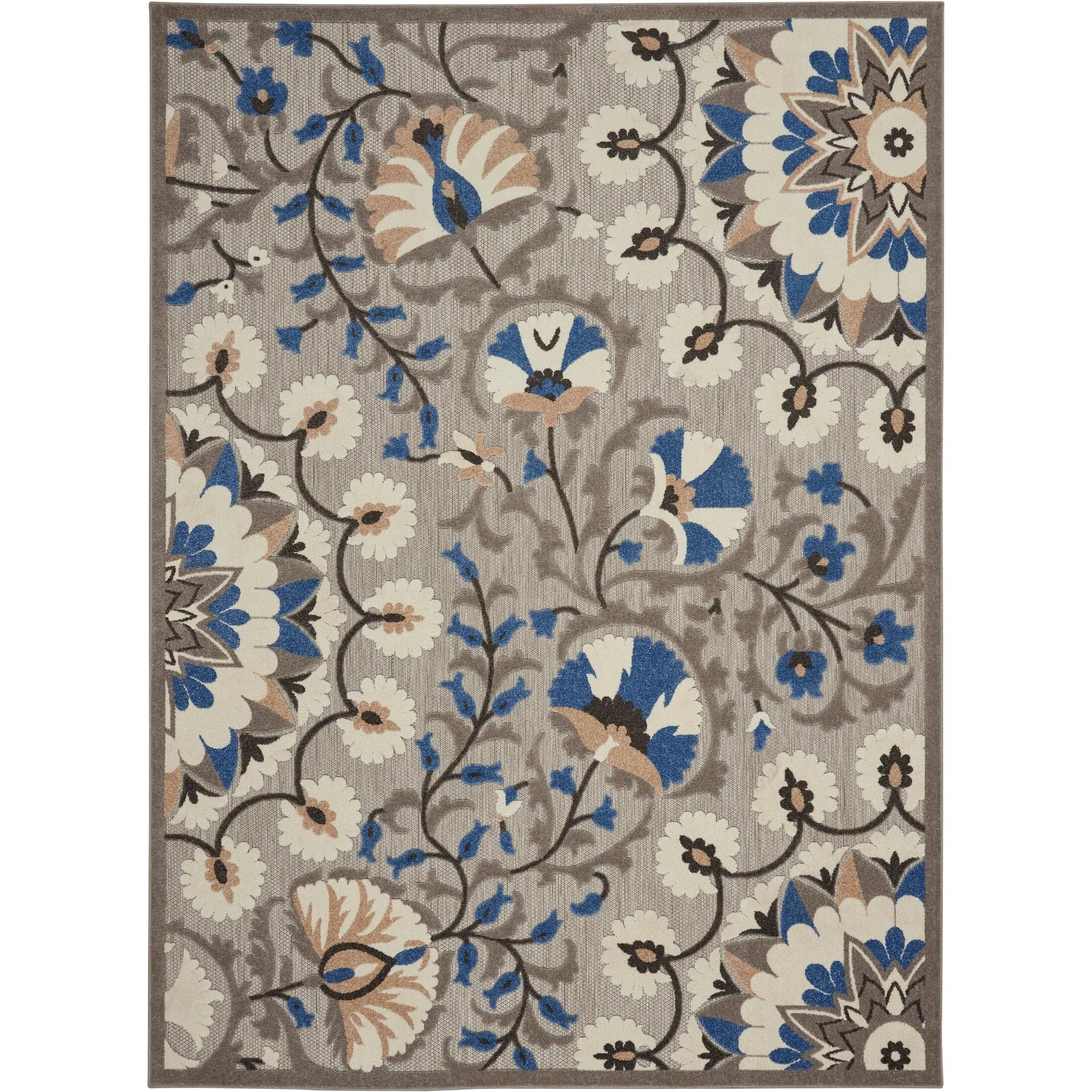 Nourison Aloha Modern Multicolor Floral Botanical Area Rug