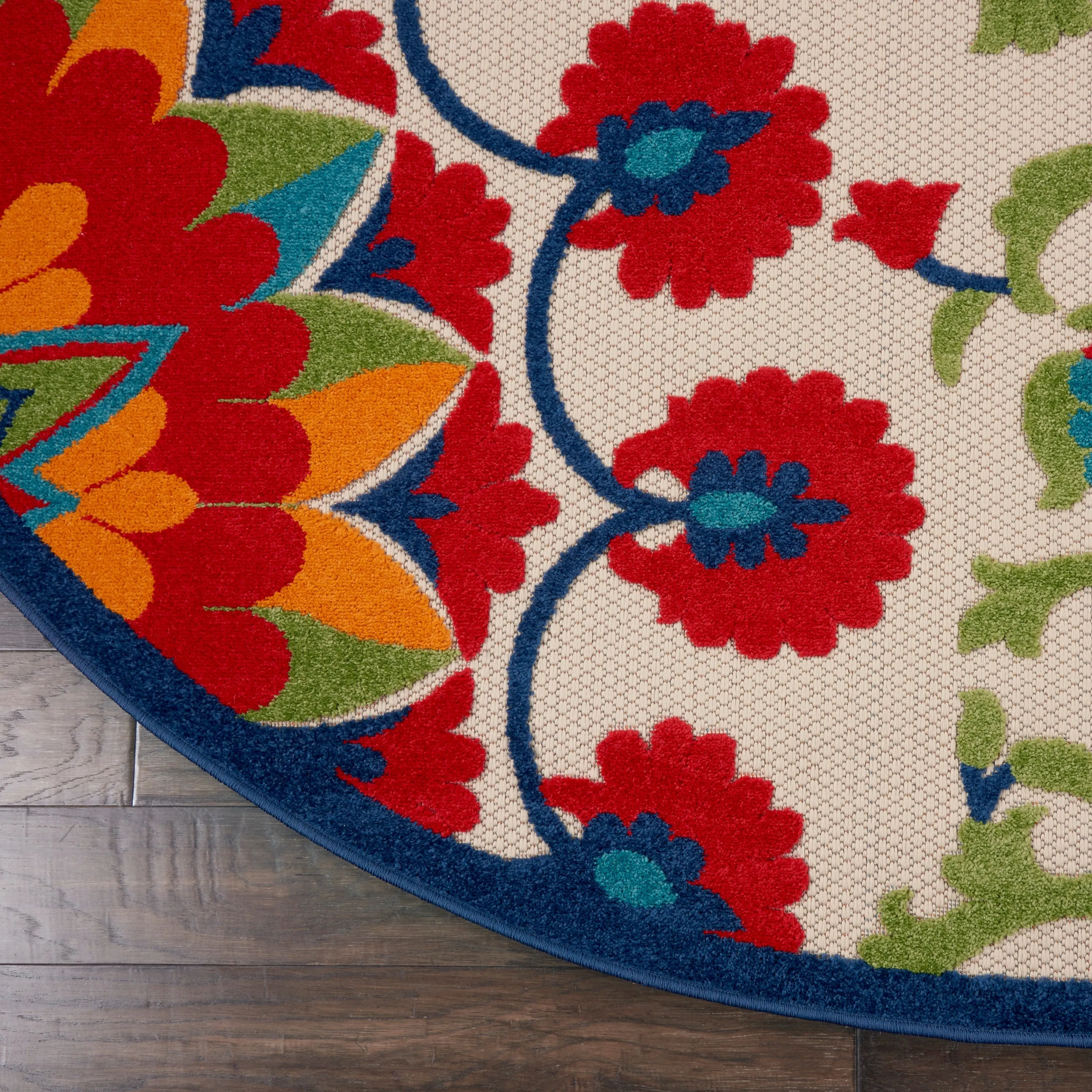 Nourison Aloha Modern Multicolor Floral Botanical Area Rug