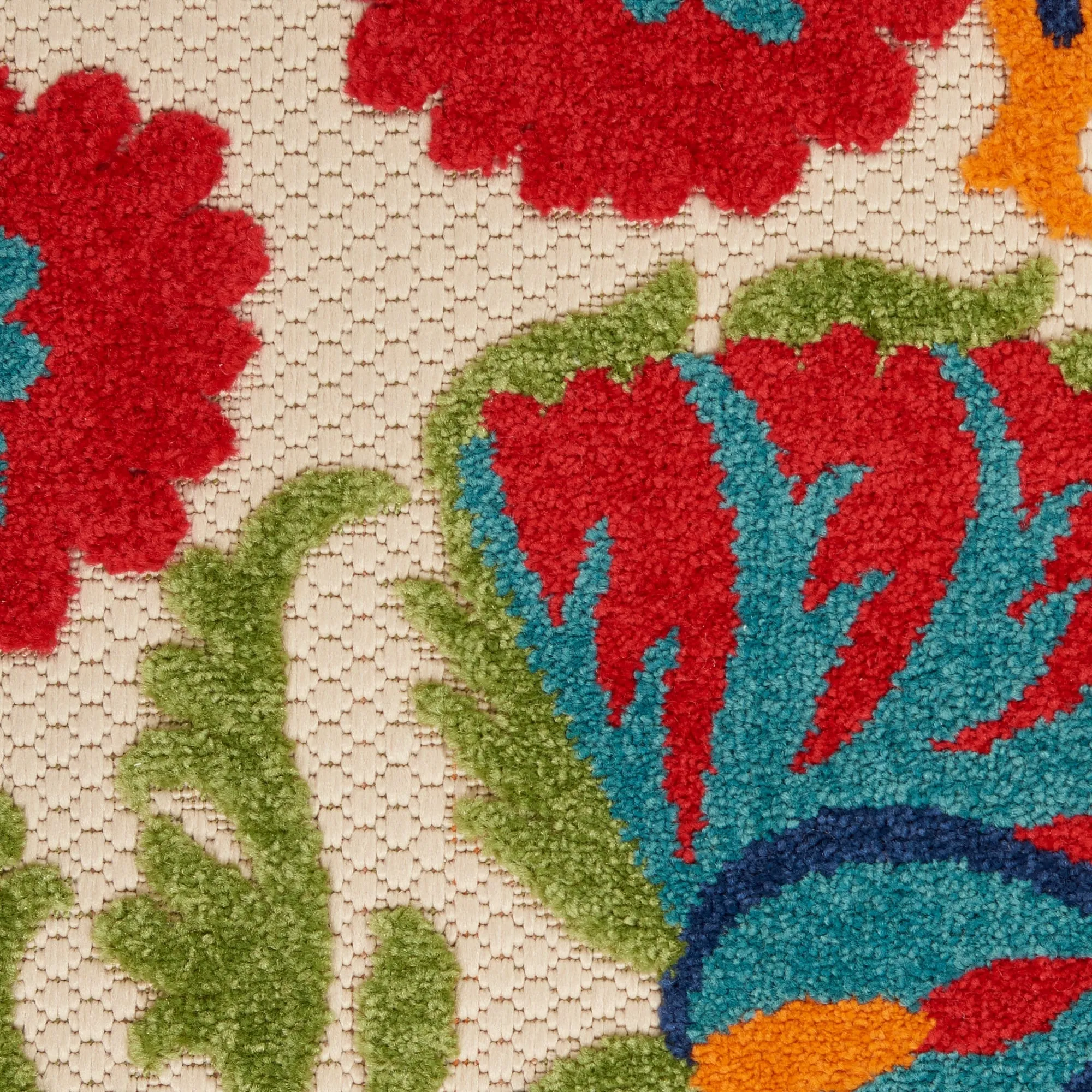 Nourison Aloha Modern Multicolor Floral Botanical Area Rug