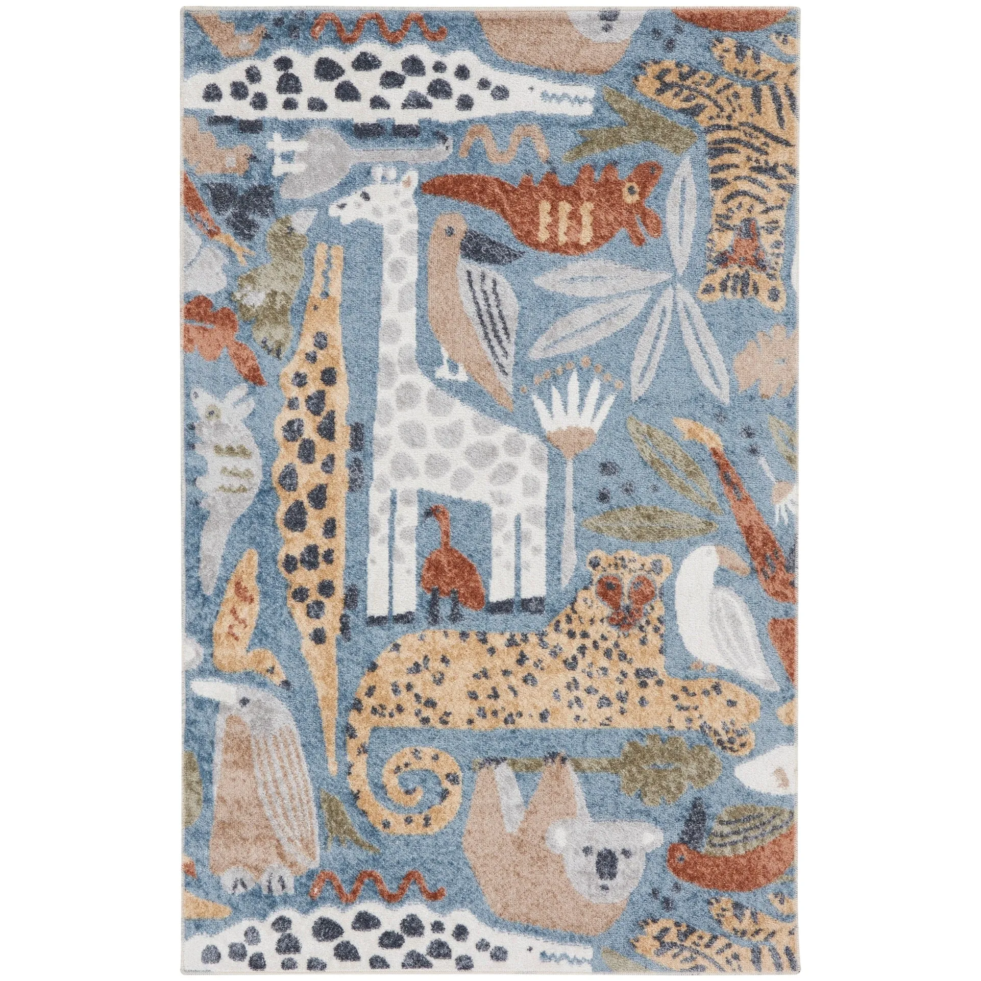 Nourison Astra Machine Washable Animal Print Area Rug