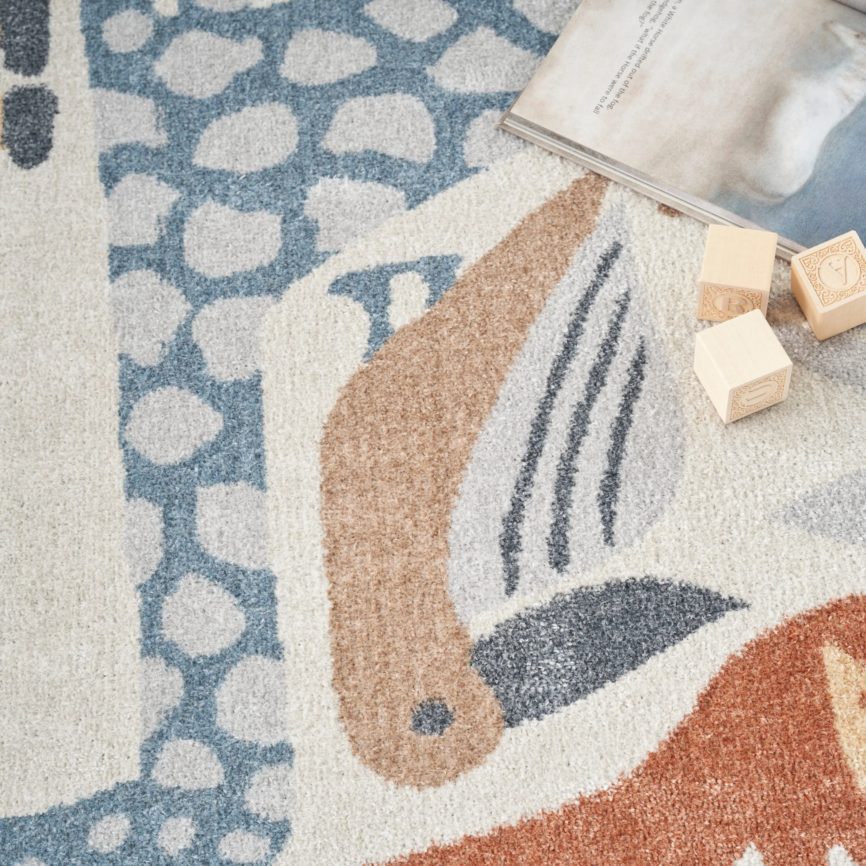 Nourison Astra Machine Washable Animal Print Area Rug