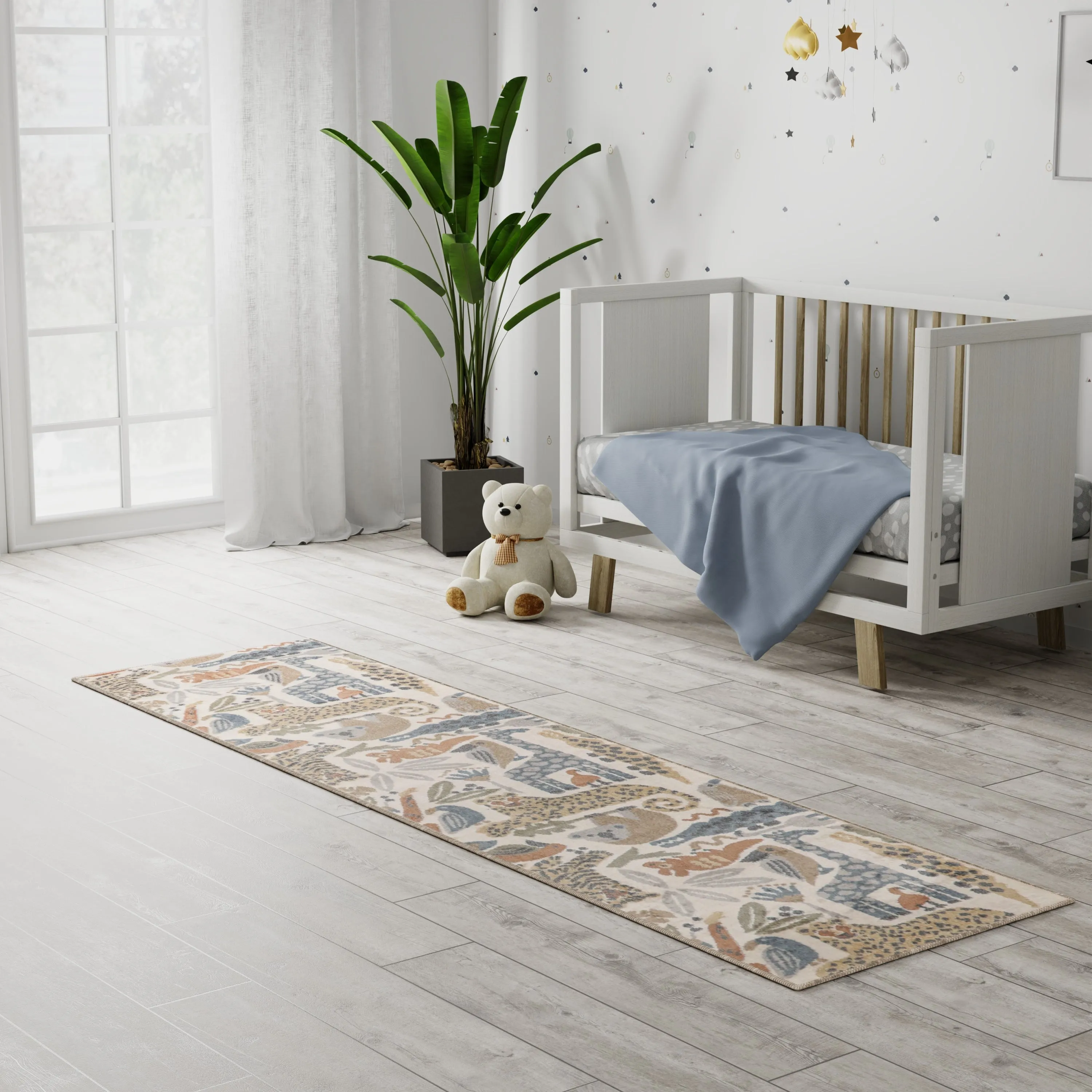 Nourison Astra Machine Washable Animal Print Area Rug