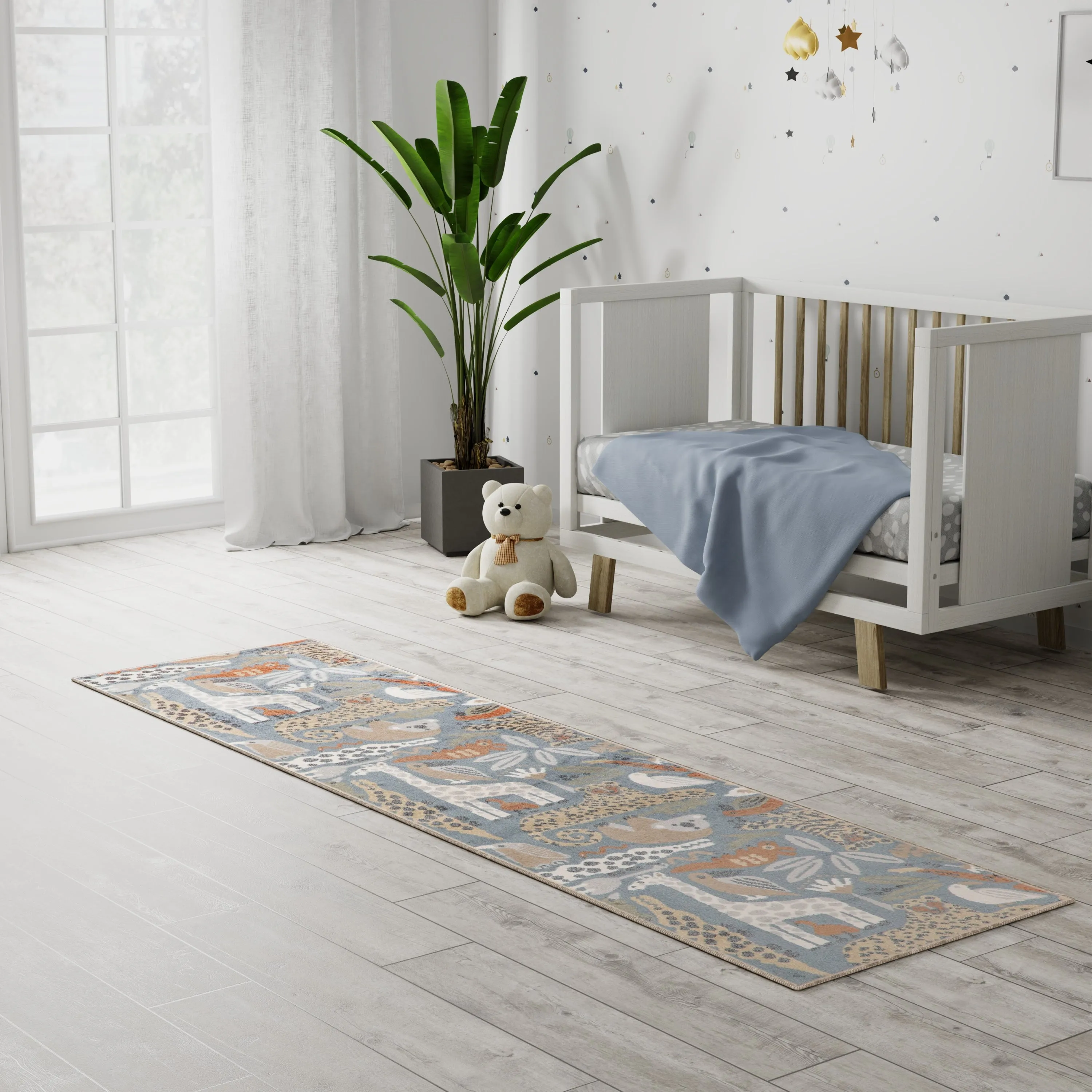 Nourison Astra Machine Washable Animal Print Area Rug