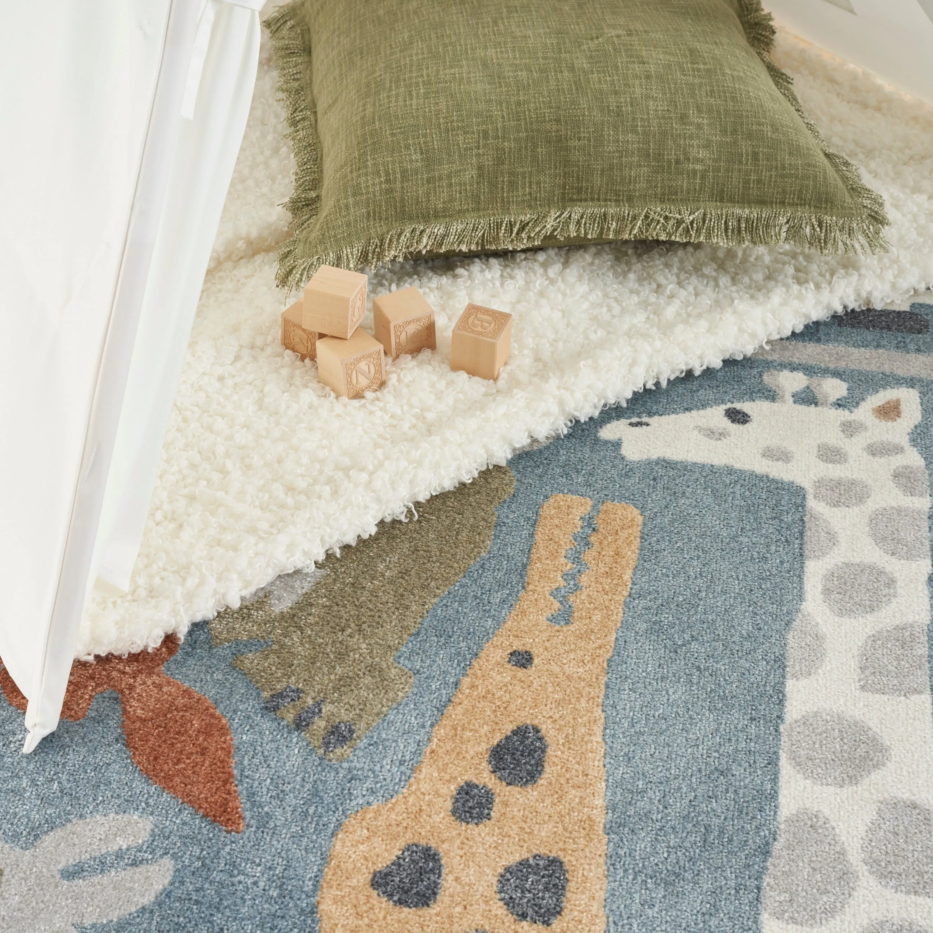 Nourison Astra Machine Washable Animal Print Area Rug
