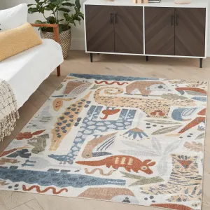 Nourison Astra Machine Washable Animal Print Area Rug