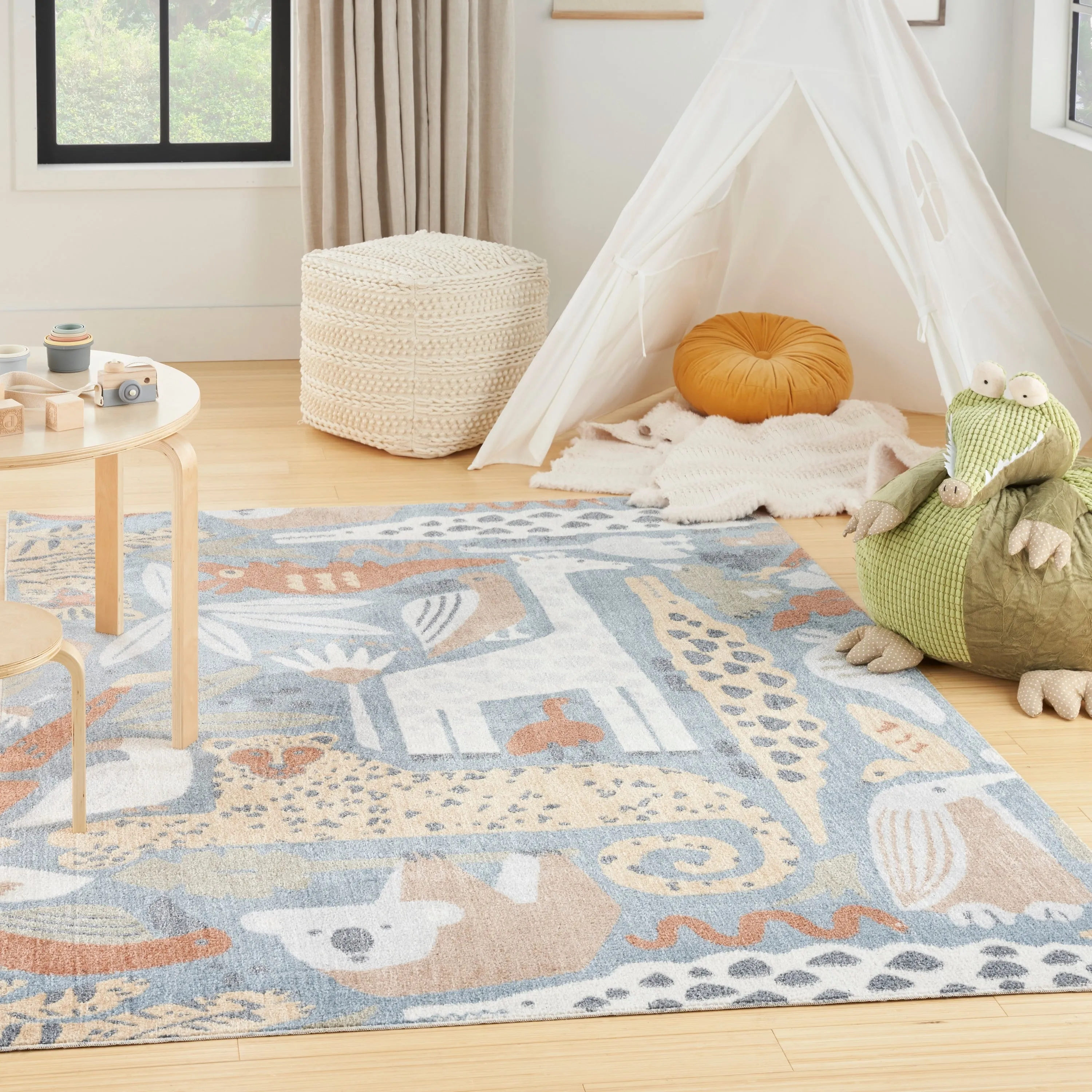 Nourison Astra Machine Washable Animal Print Area Rug