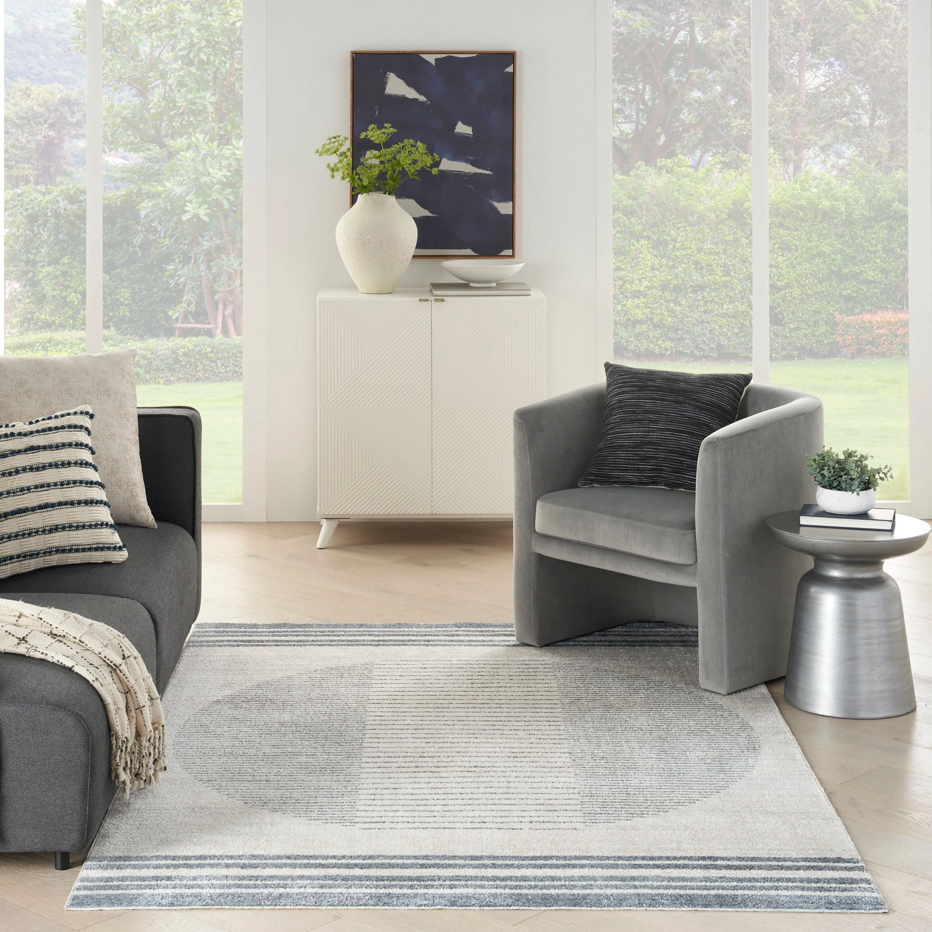 Nourison Astra Machine Washable Linear Area Rug