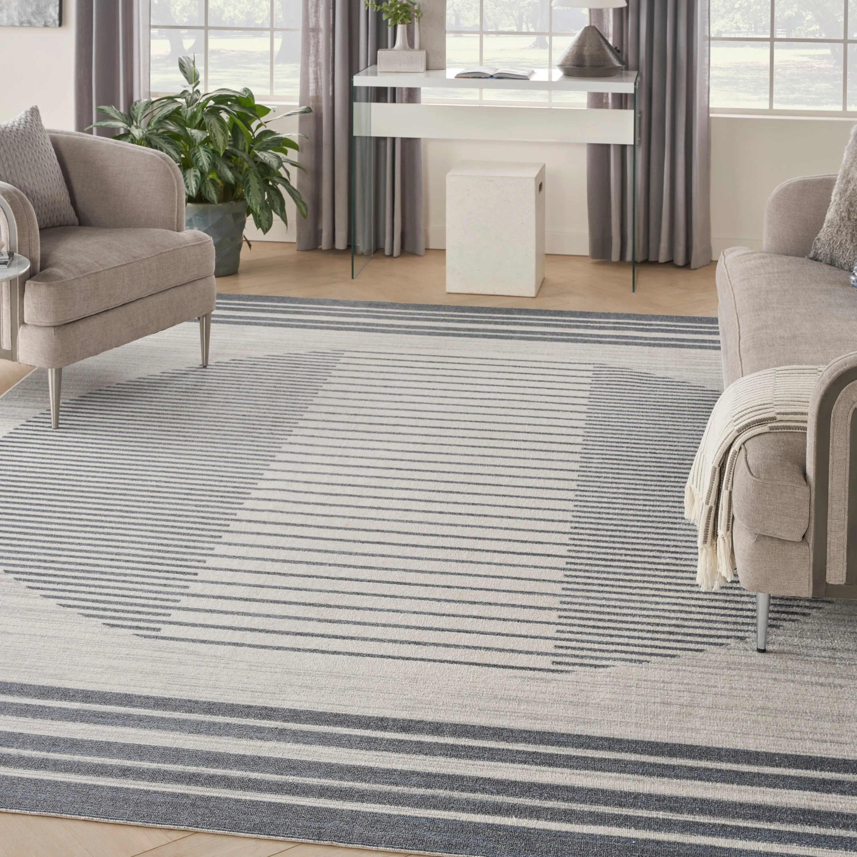 Nourison Astra Machine Washable Linear Area Rug