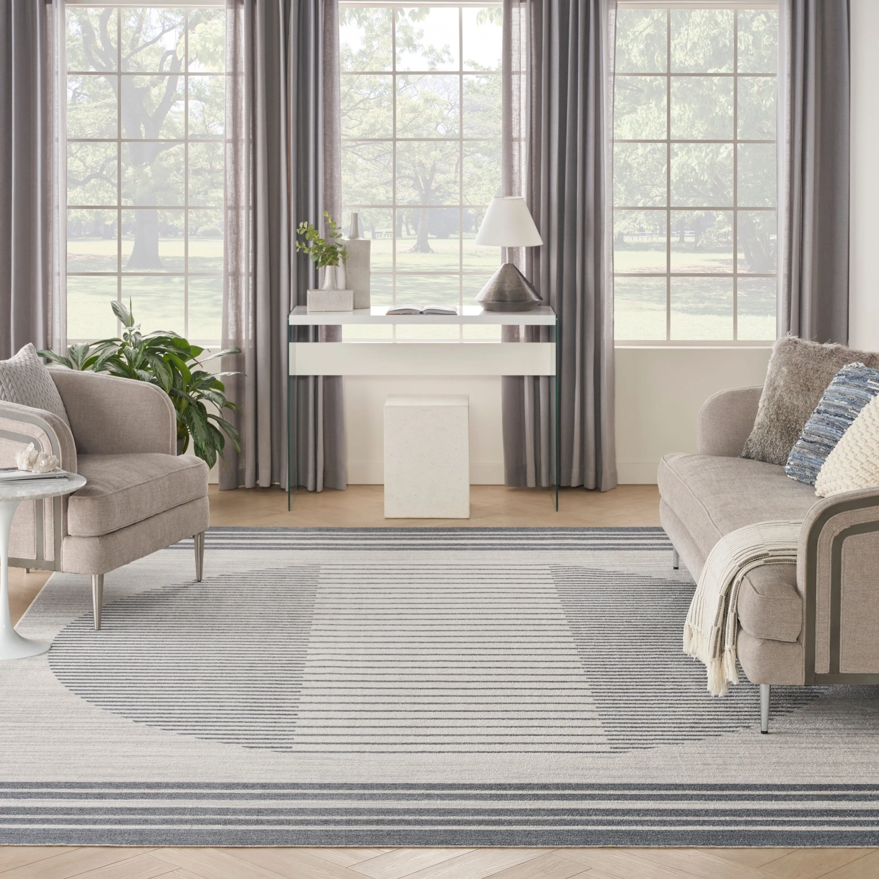 Nourison Astra Machine Washable Linear Area Rug