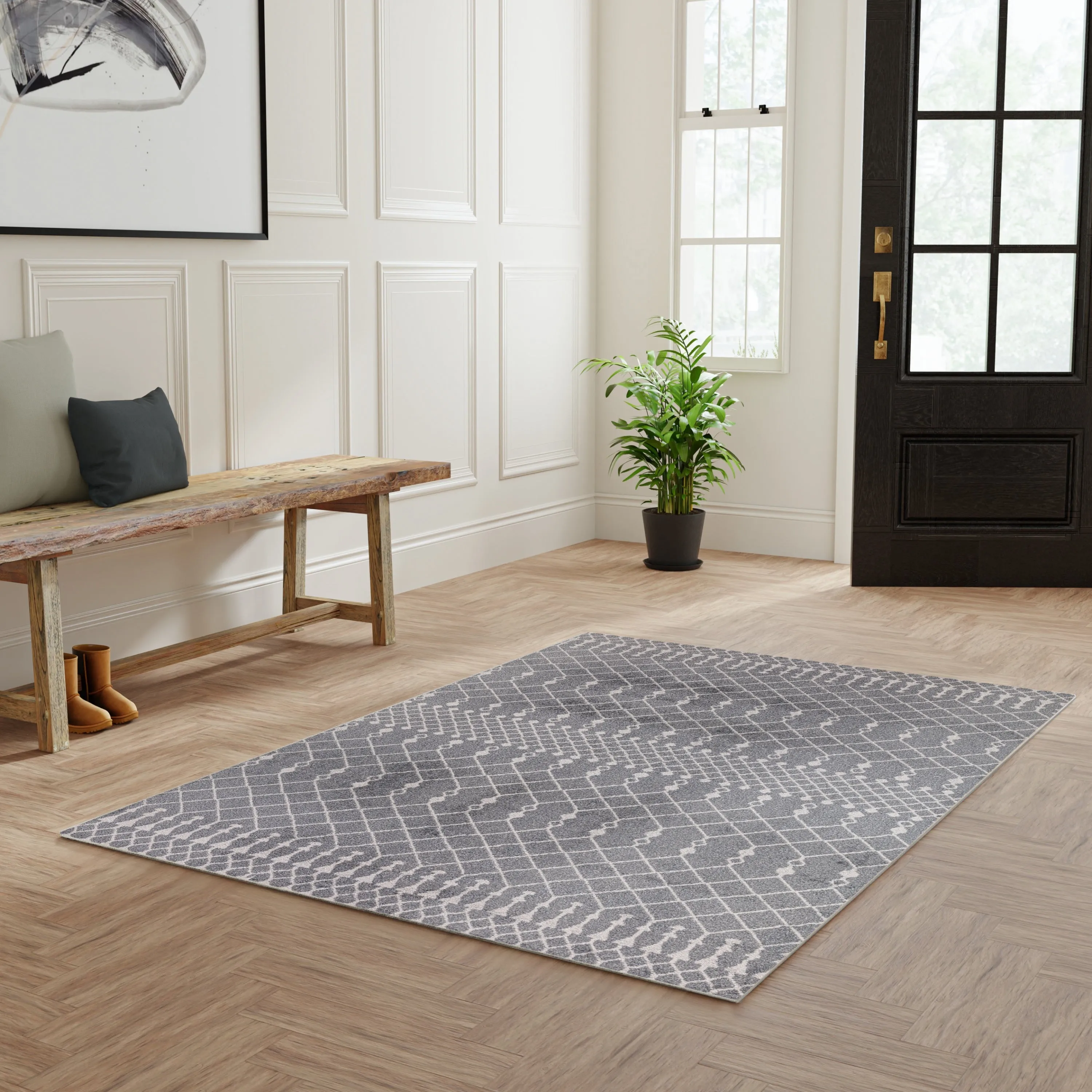 Nourison Astra Machine Washable Moroccan Area Rug