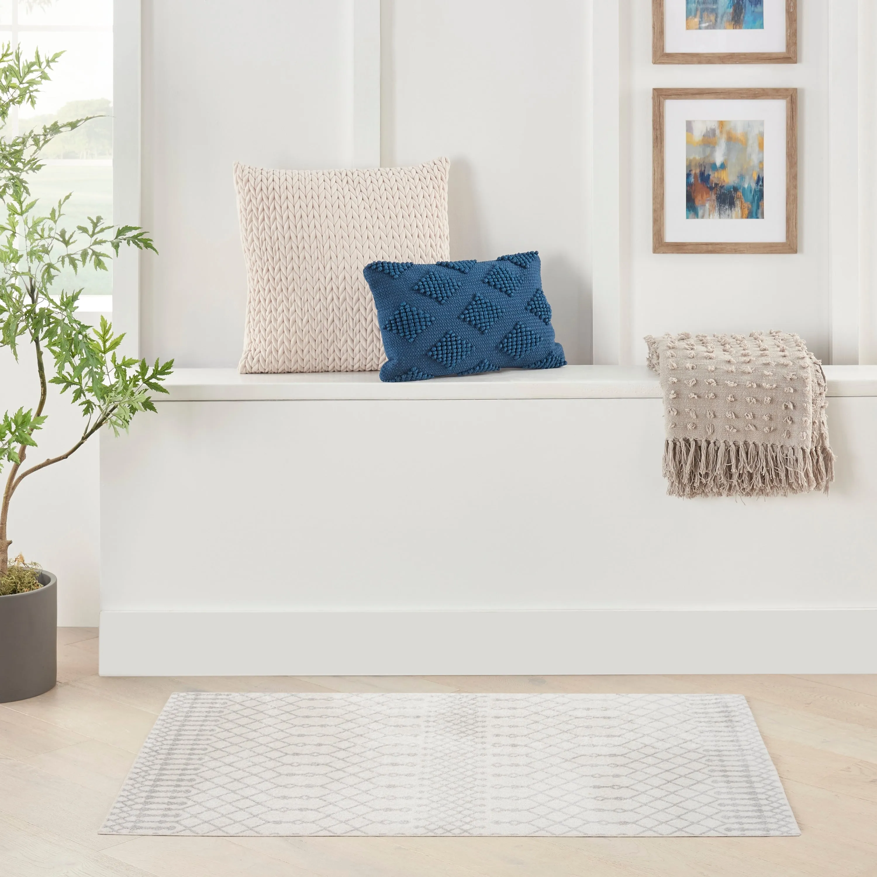 Nourison Astra Machine Washable Moroccan Area Rug