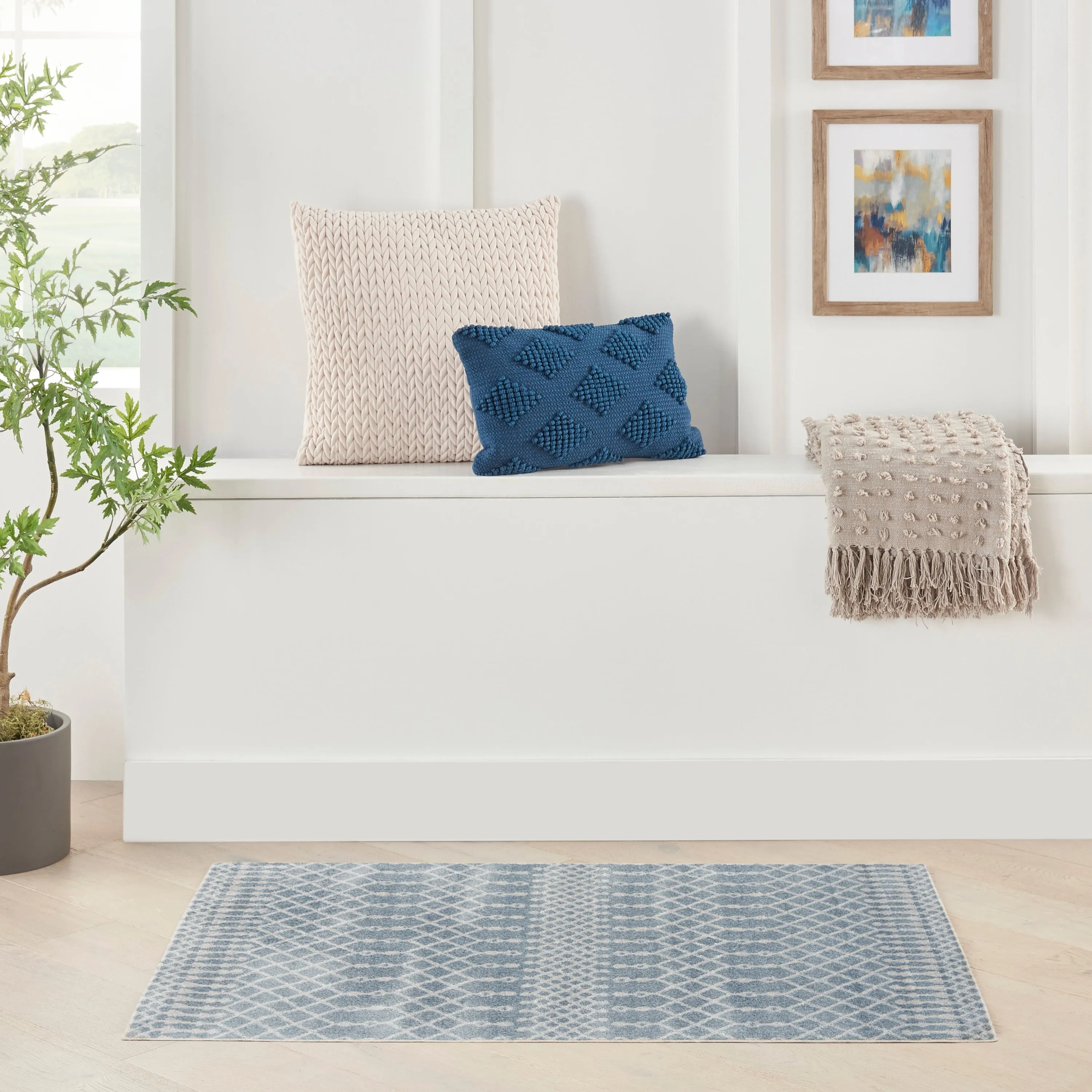 Nourison Astra Machine Washable Moroccan Area Rug