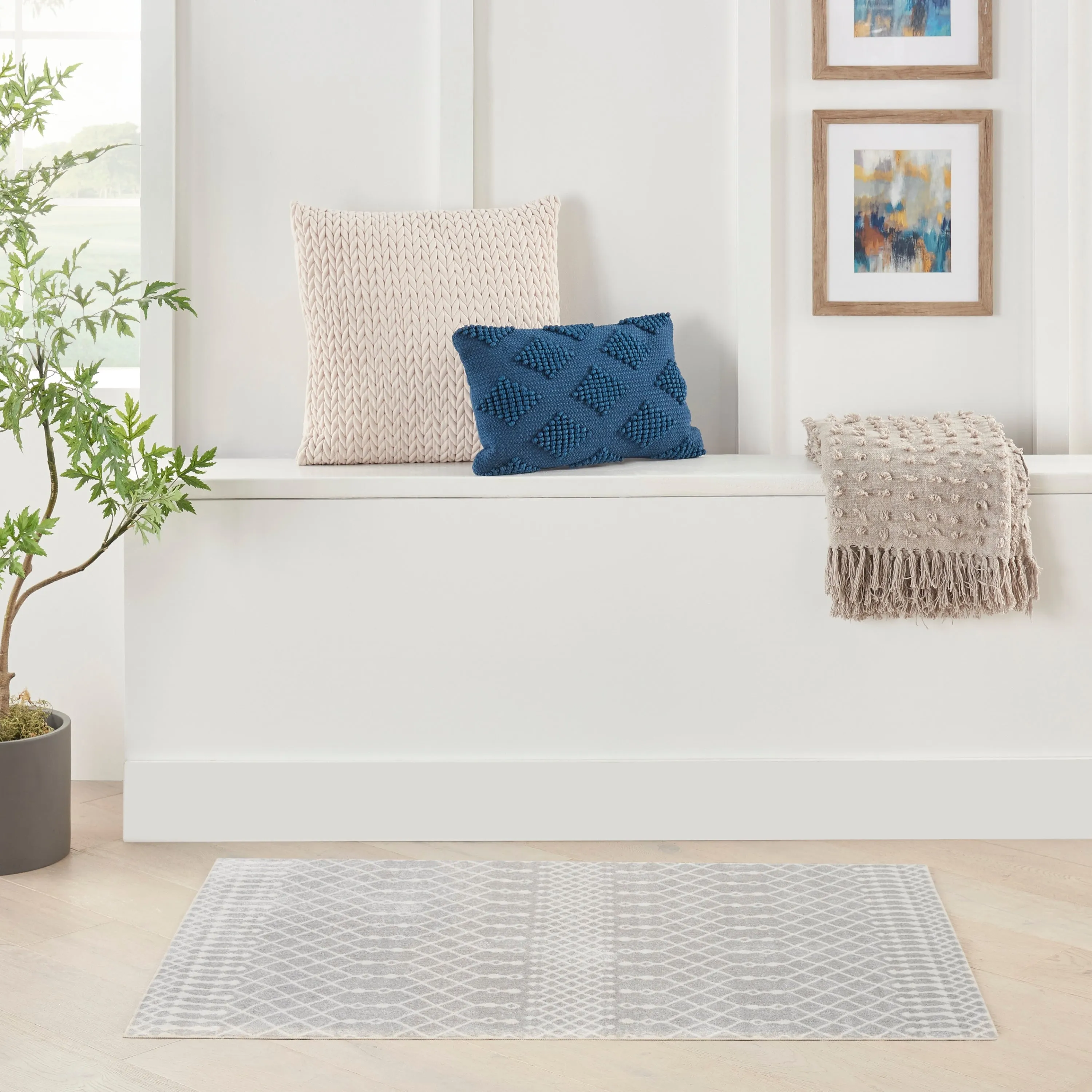 Nourison Astra Machine Washable Moroccan Area Rug