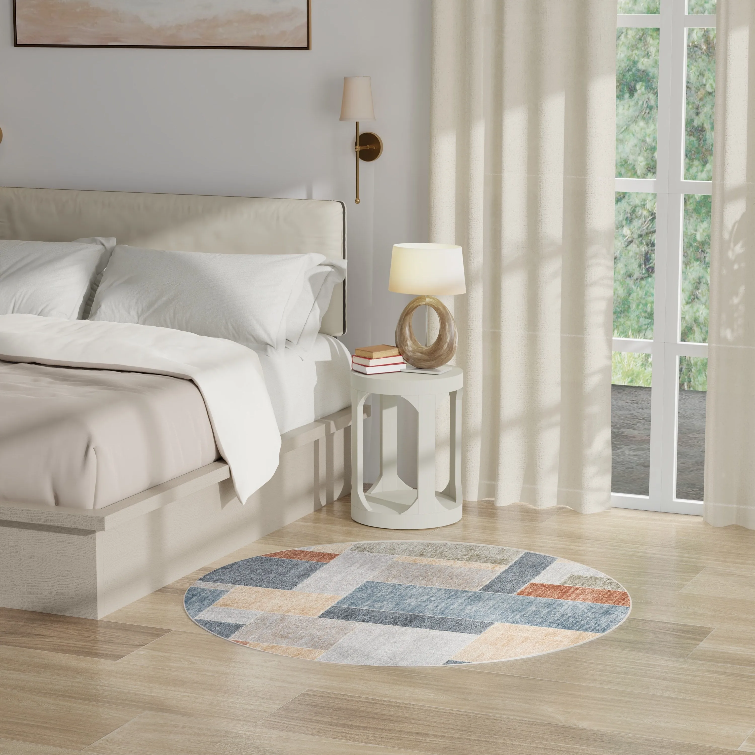 Nourison Astra Machine Washable Paneled Area Rug