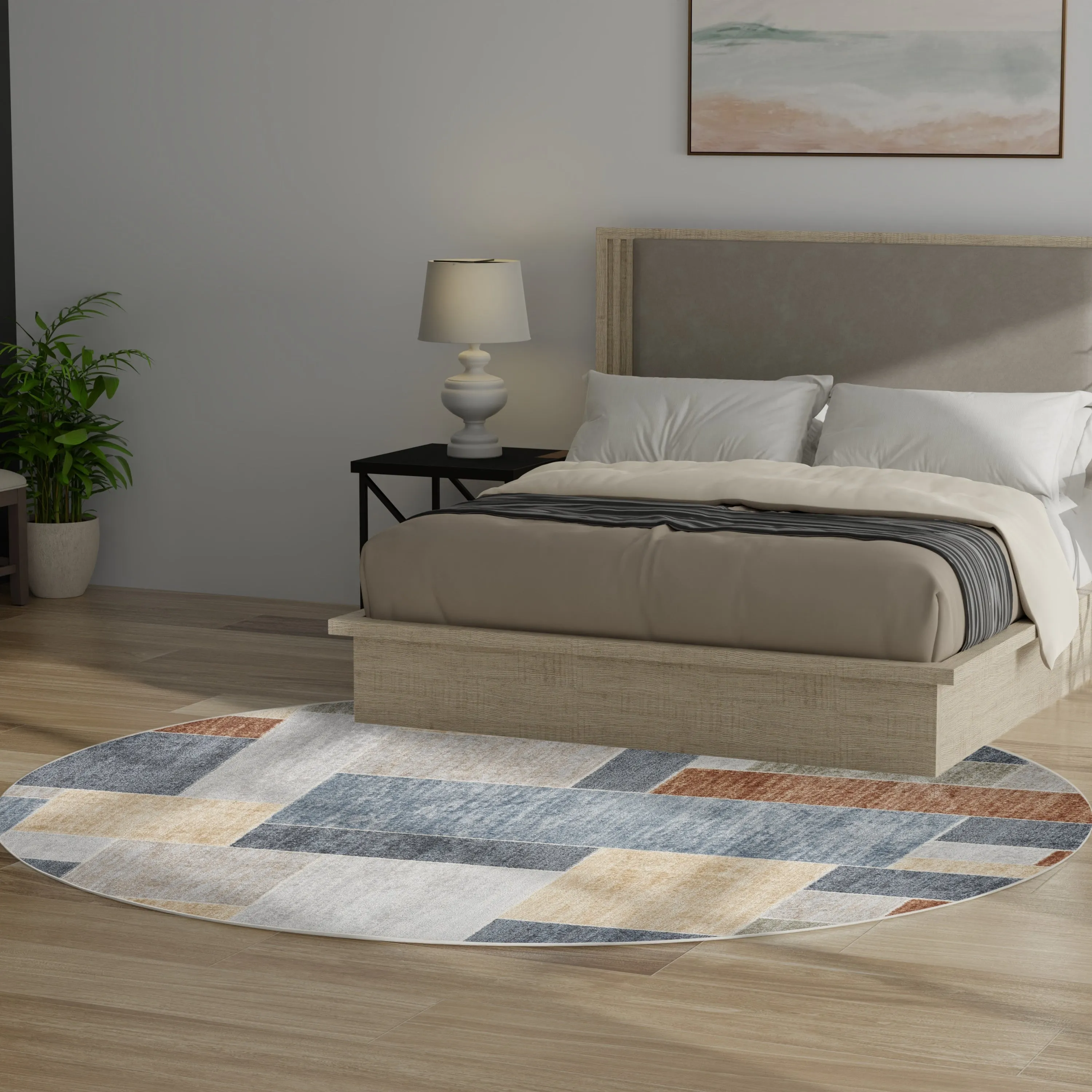 Nourison Astra Machine Washable Paneled Area Rug