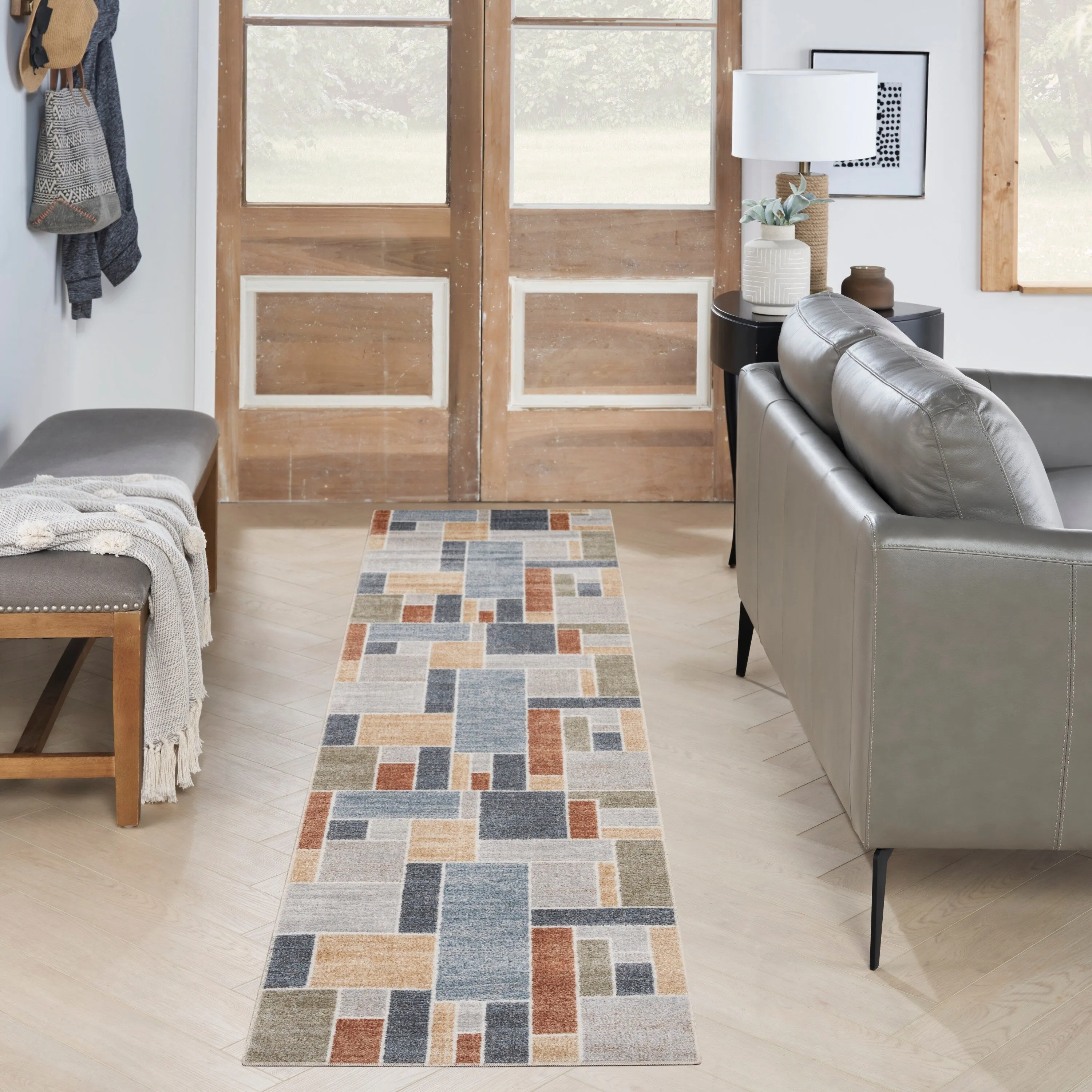 Nourison Astra Machine Washable Paneled Area Rug