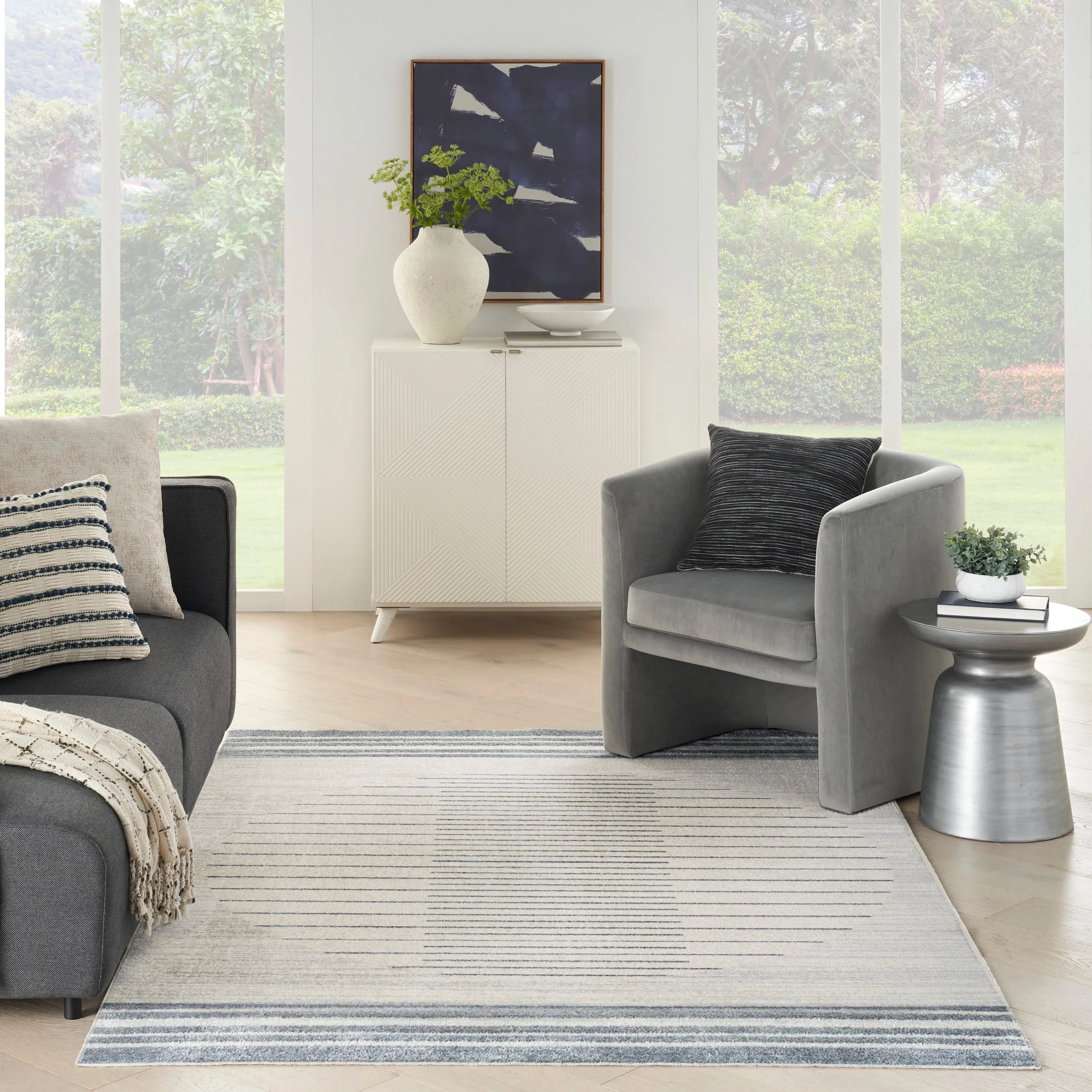 Nourison Astra Machine Washable Striated Area Rug