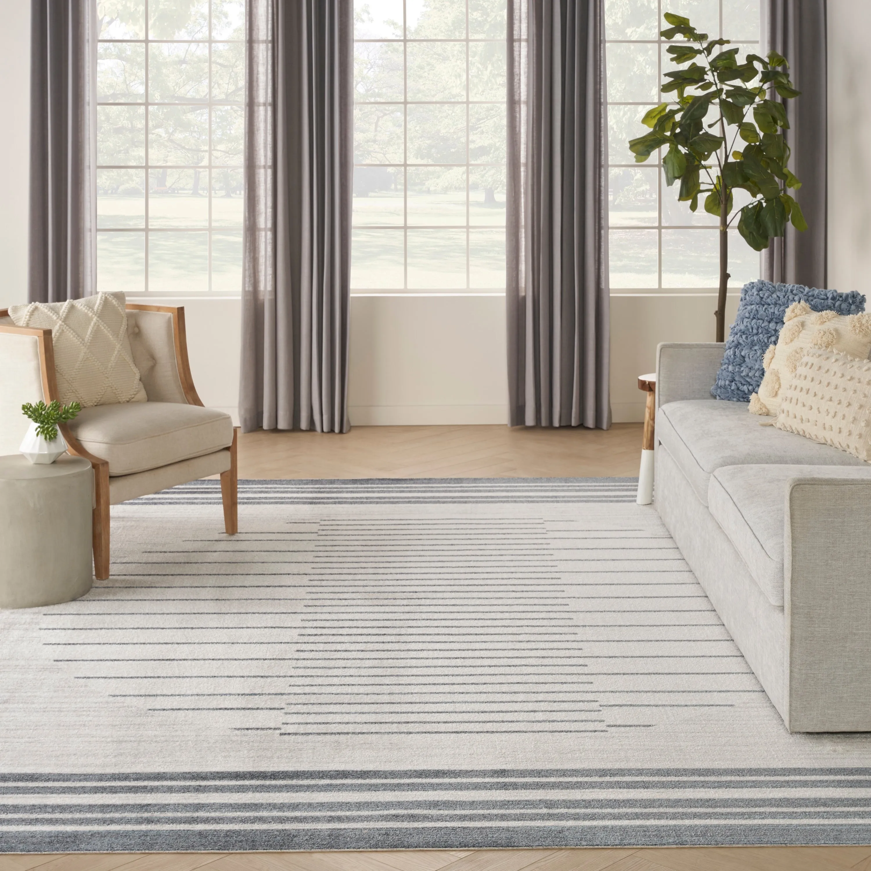 Nourison Astra Machine Washable Striated Area Rug