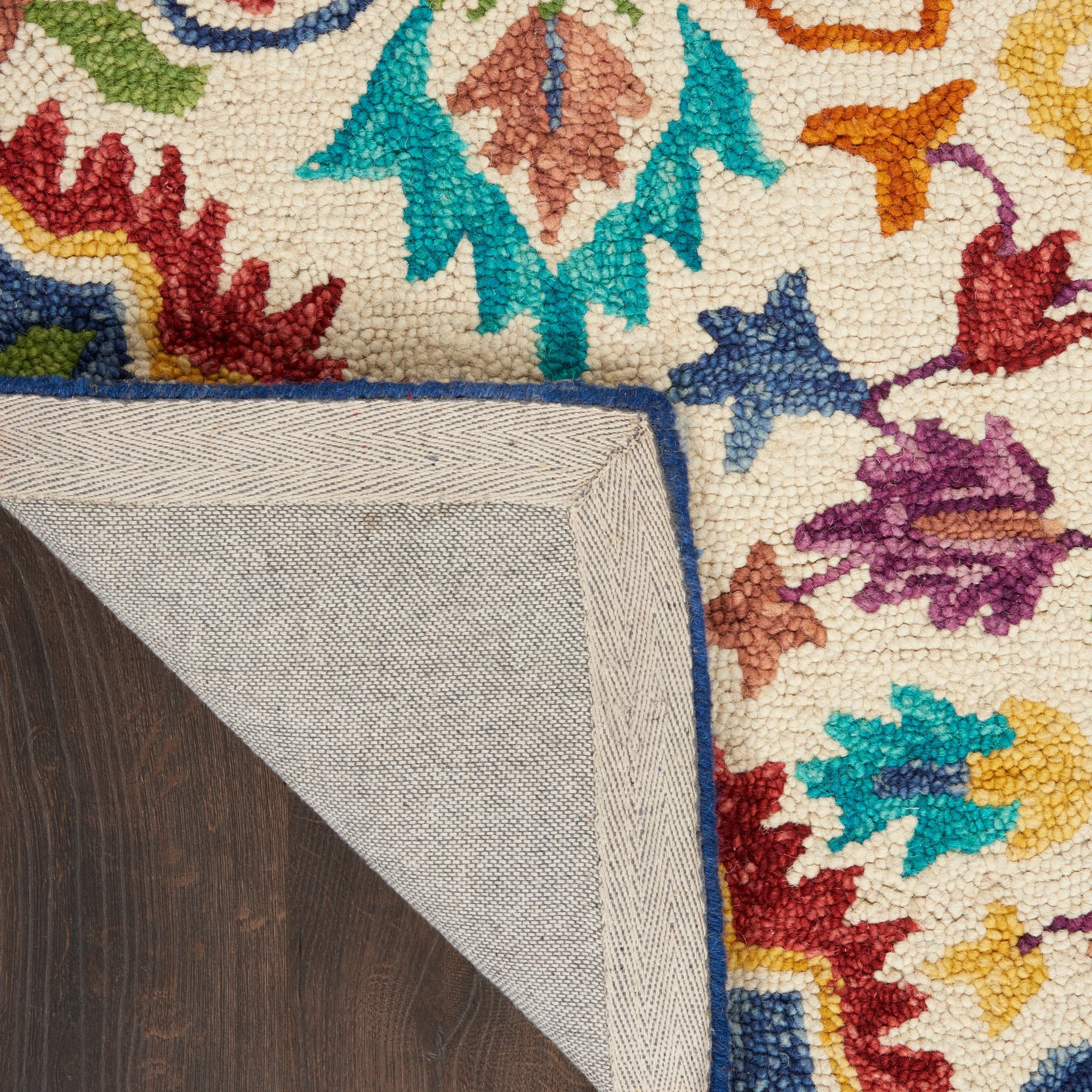 Nourison Bahari Multicolor Floral Hand-tufted Wool Area Rug