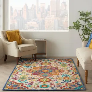 Nourison Bahari Multicolor Floral Hand-tufted Wool Area Rug