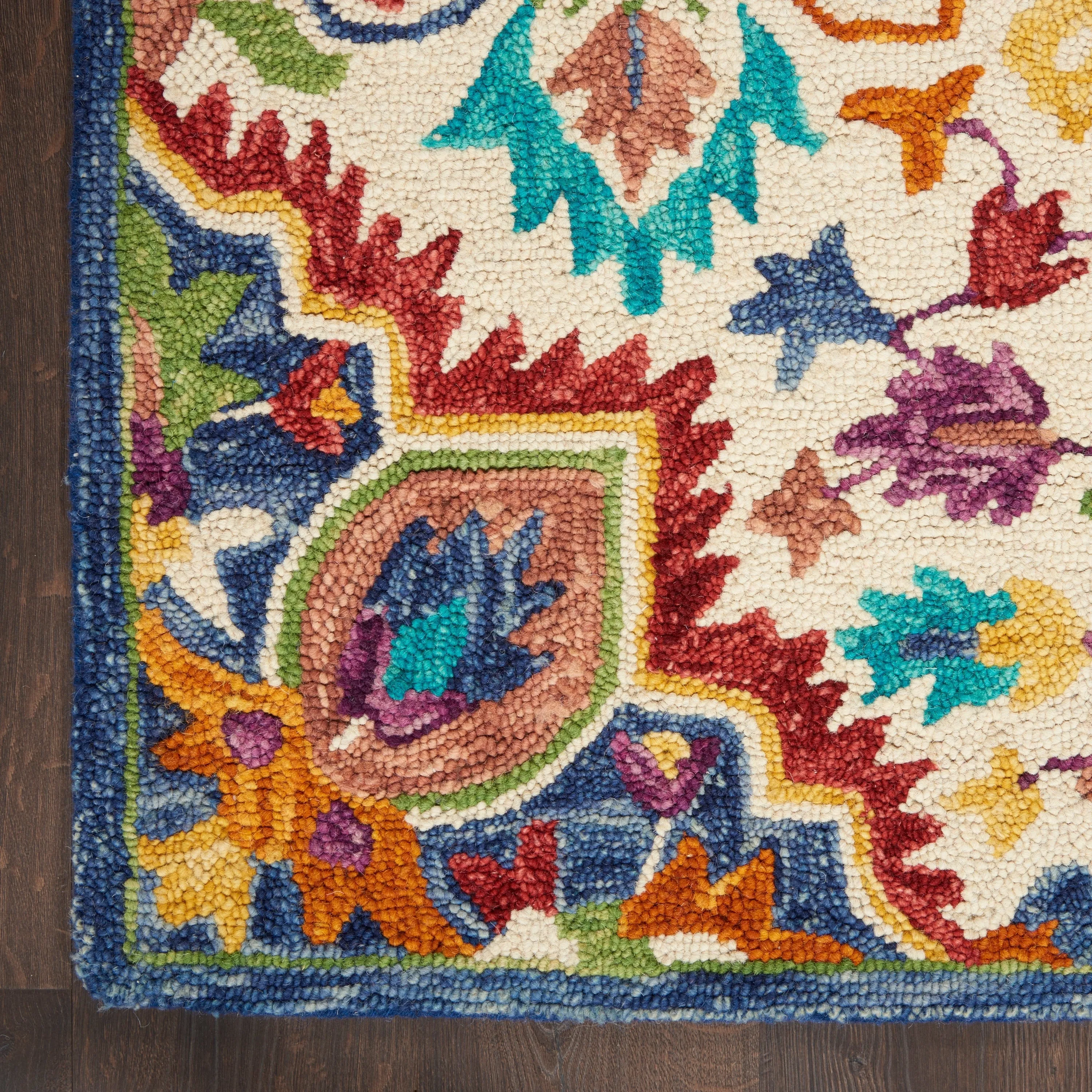 Nourison Bahari Multicolor Floral Hand-tufted Wool Area Rug