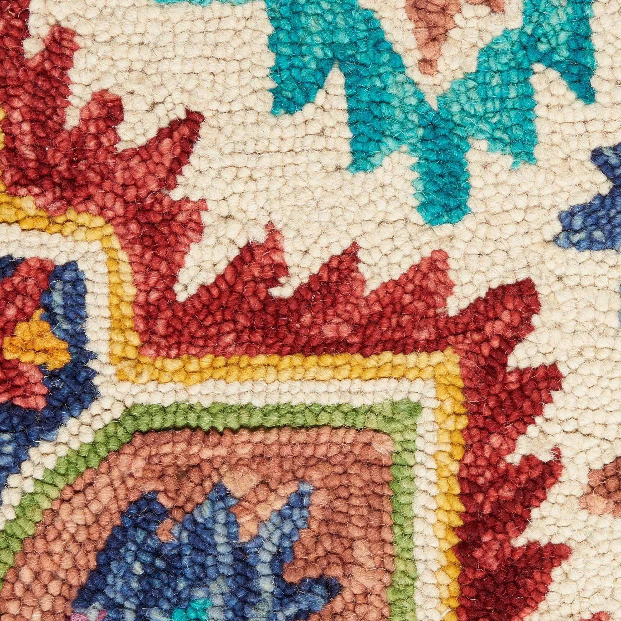 Nourison Bahari Multicolor Floral Hand-tufted Wool Area Rug