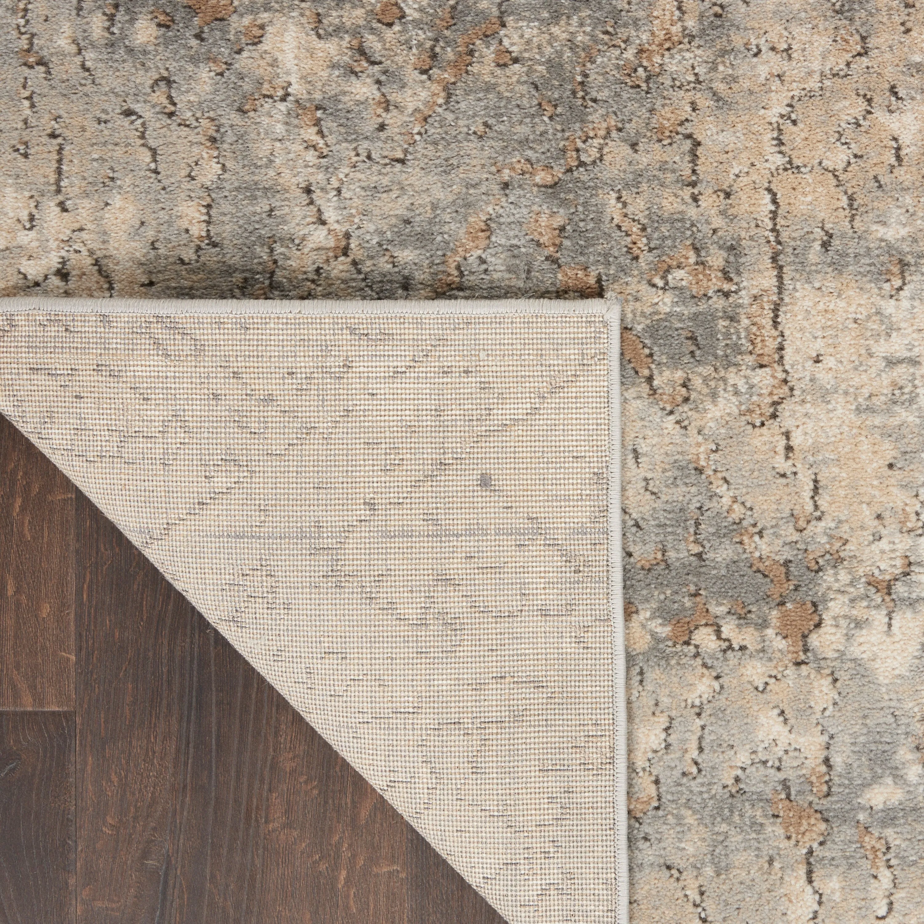 Nourison Concerto Distressed Abstract Beige Grey Area Rug