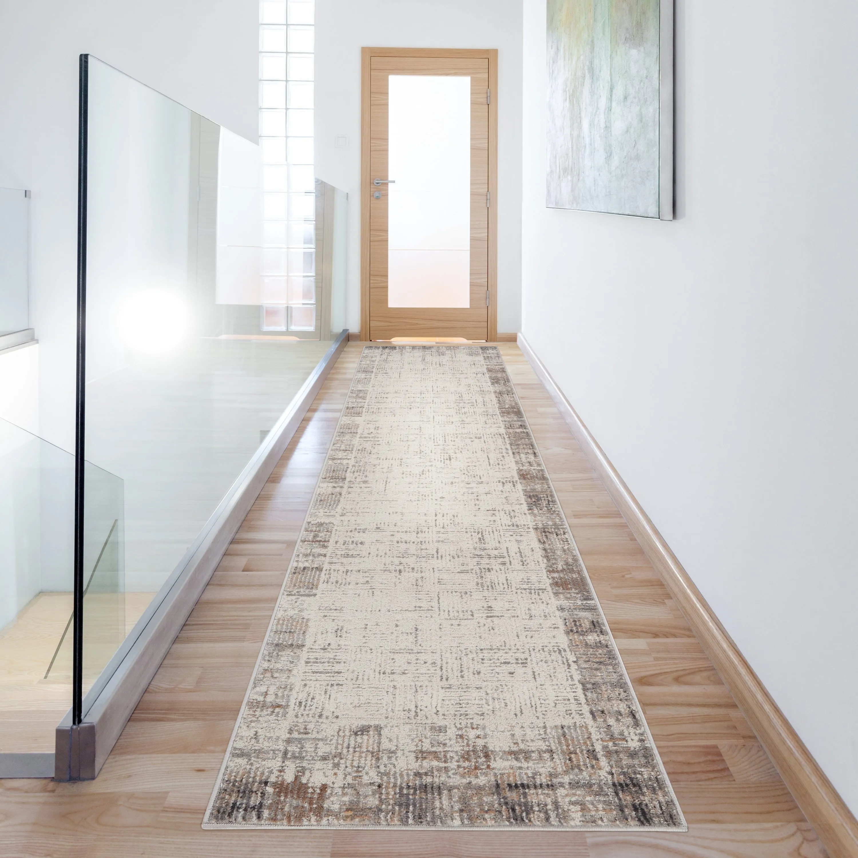 Nourison Elation Abstract Modern Ivory Grey Area Rug