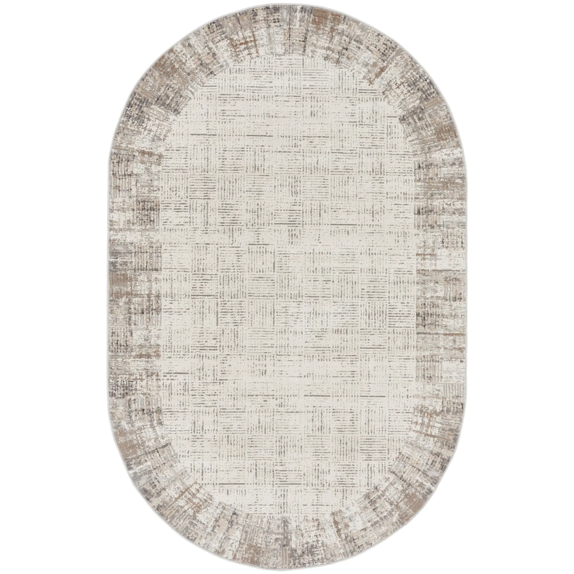 Nourison Elation Abstract Modern Ivory Grey Area Rug