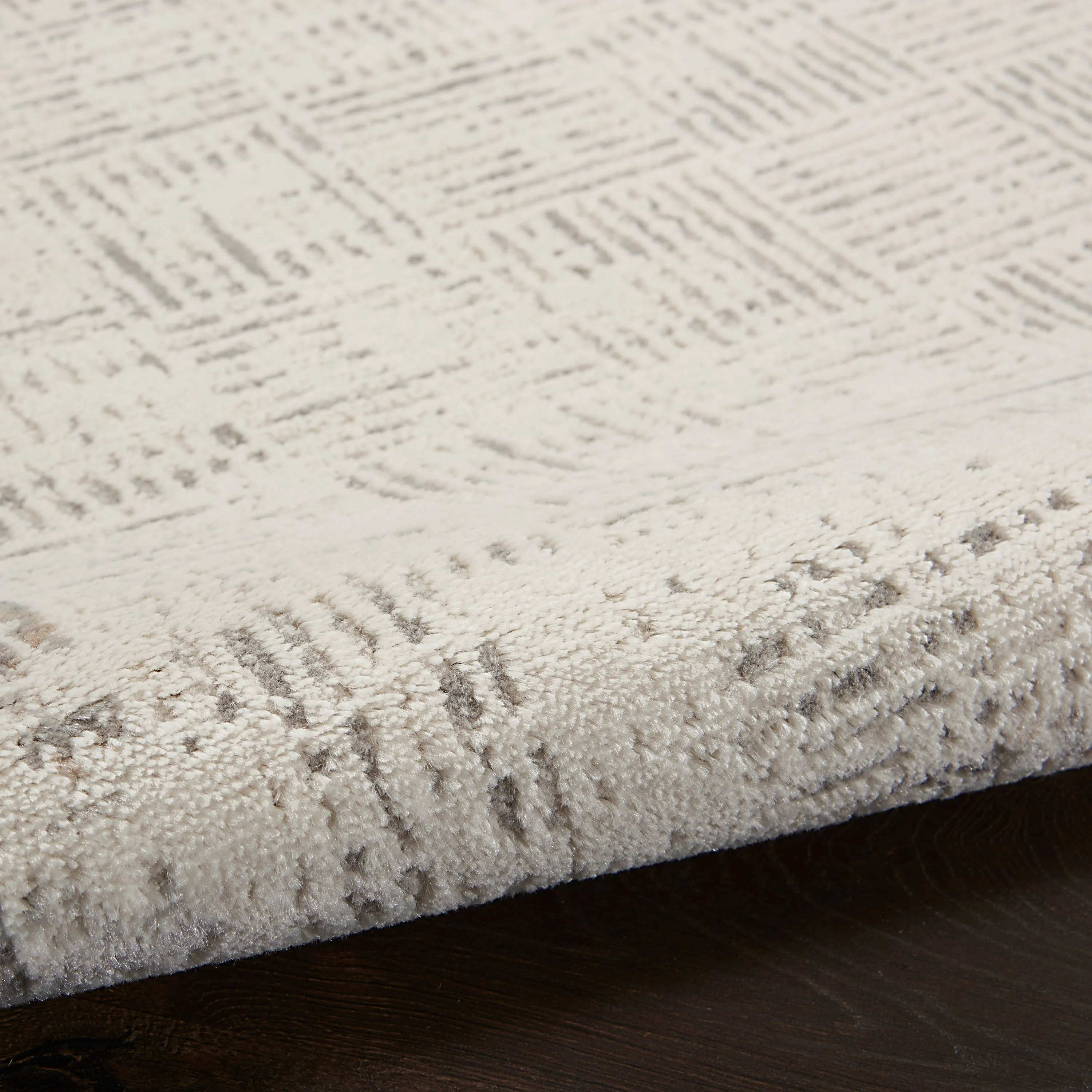 Nourison Elation Abstract Modern Ivory Grey Area Rug