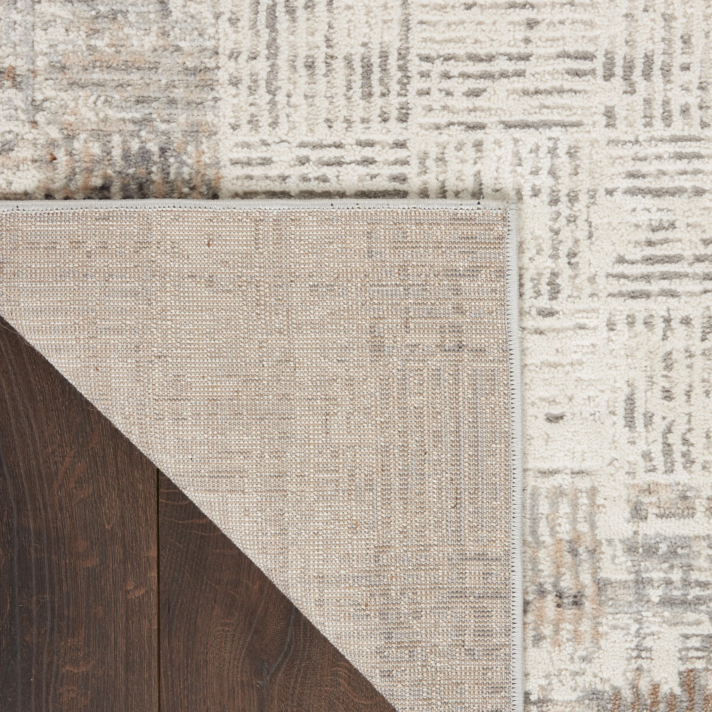 Nourison Elation Abstract Modern Ivory Grey Area Rug