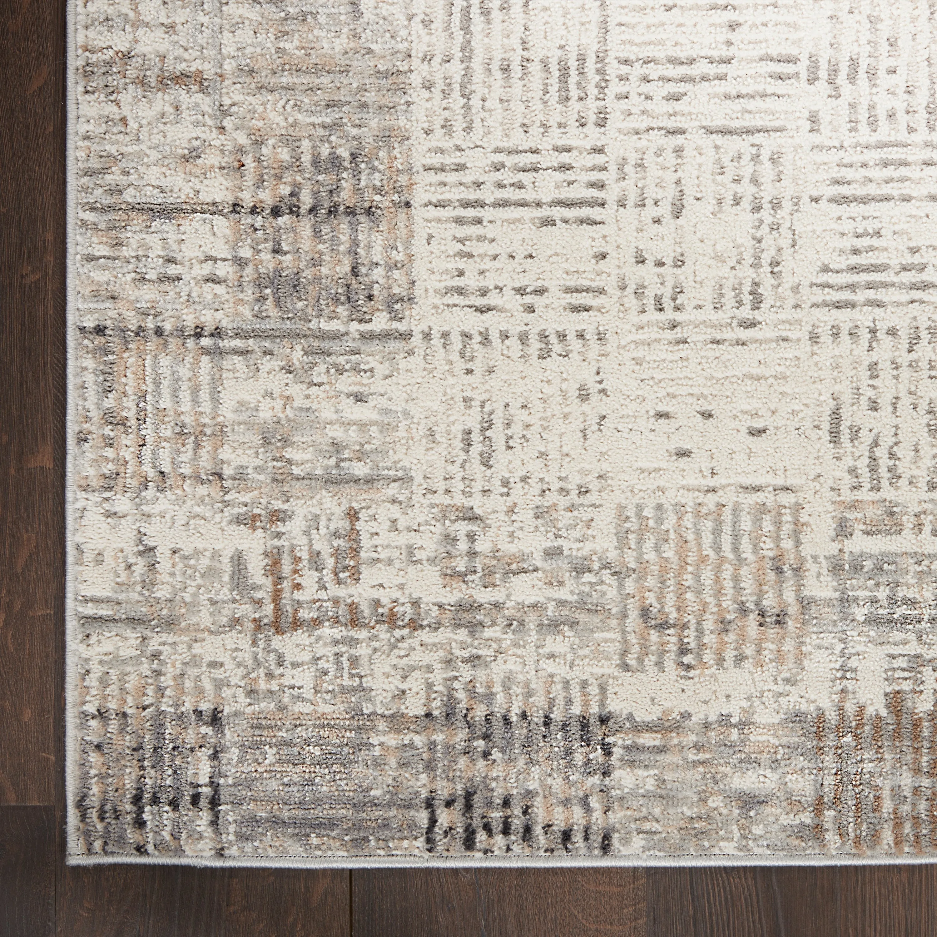 Nourison Elation Abstract Modern Ivory Grey Area Rug