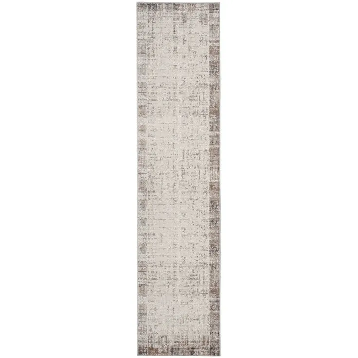 Nourison Elation Abstract Modern Ivory Grey Area Rug